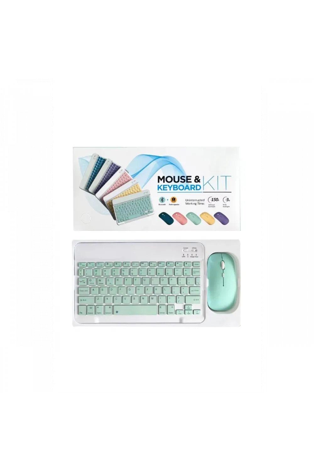 KYB71 Kablosuz Türkçe Q Klavye Mouse Set - Pembe