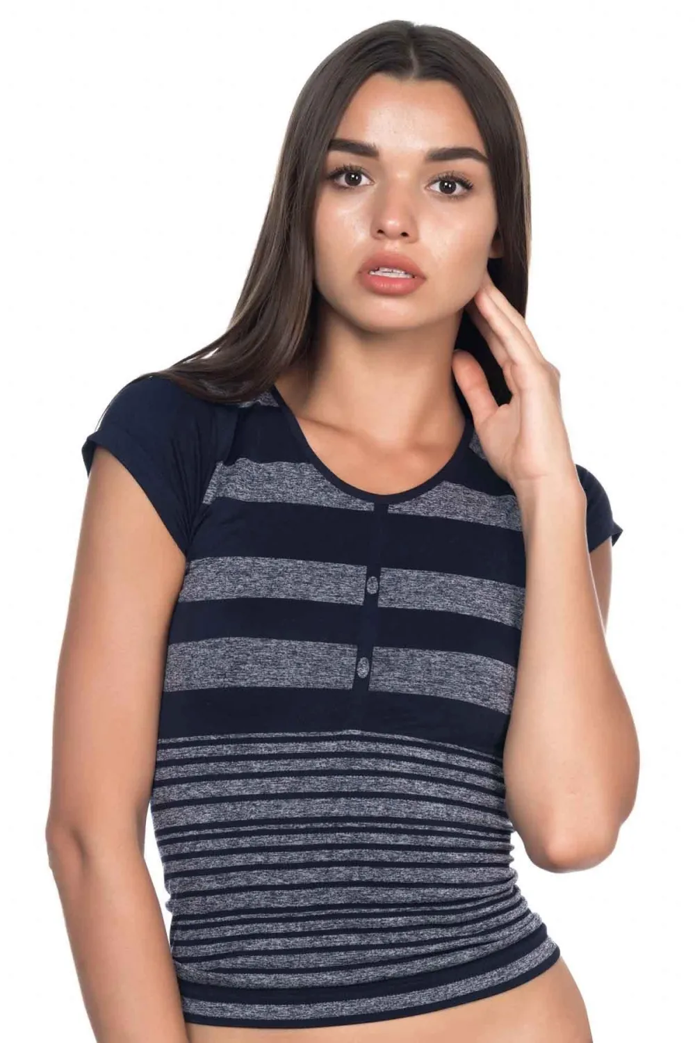 ieg™ LACİVERT MI  5026 Soft Seamless T Shirt