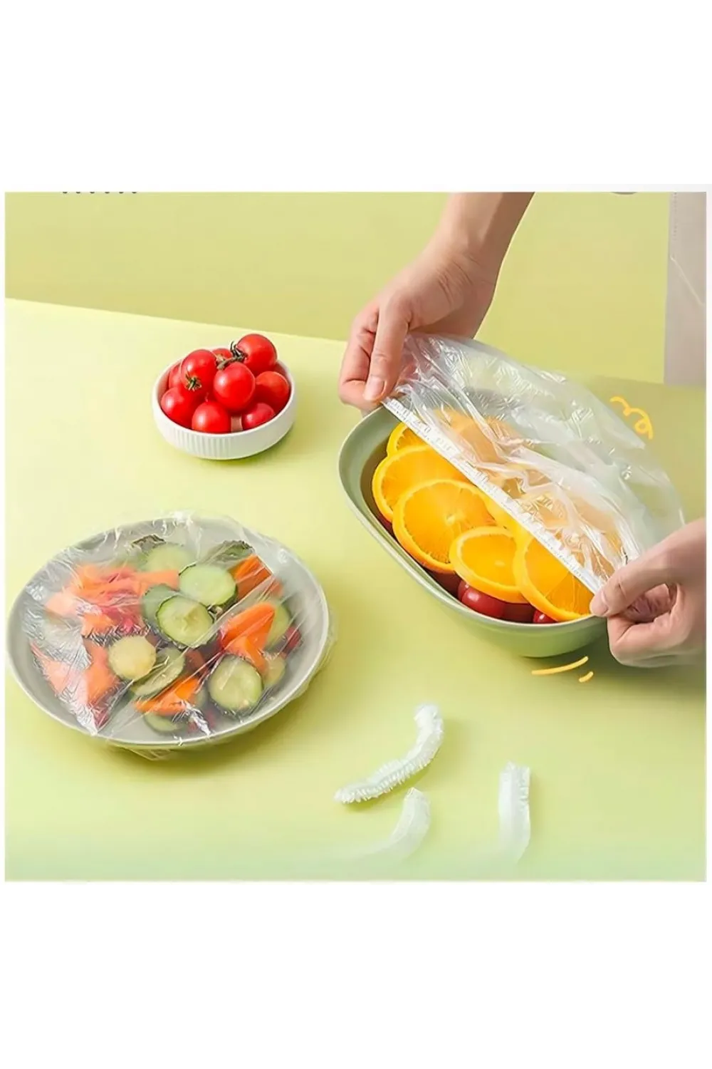 Lastikli Tencere Ve Tabak Bonesi 100 Adet (22cm)