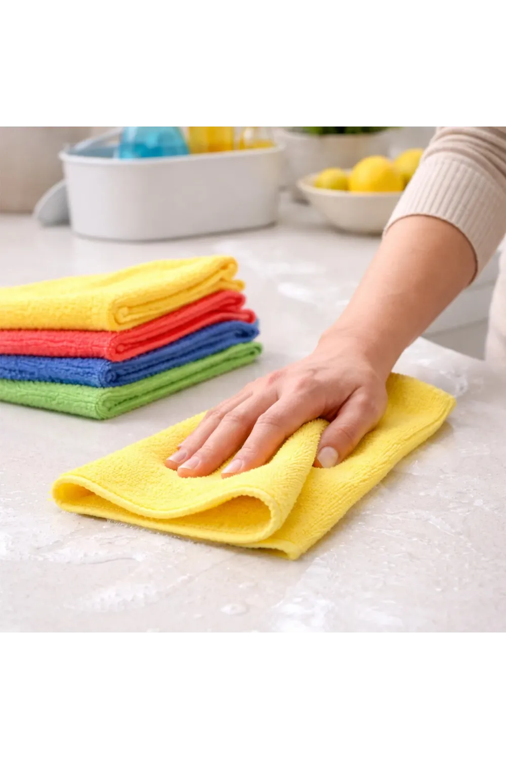 Lavanta 8pcs Mikrofiber Temizlik Bezi
