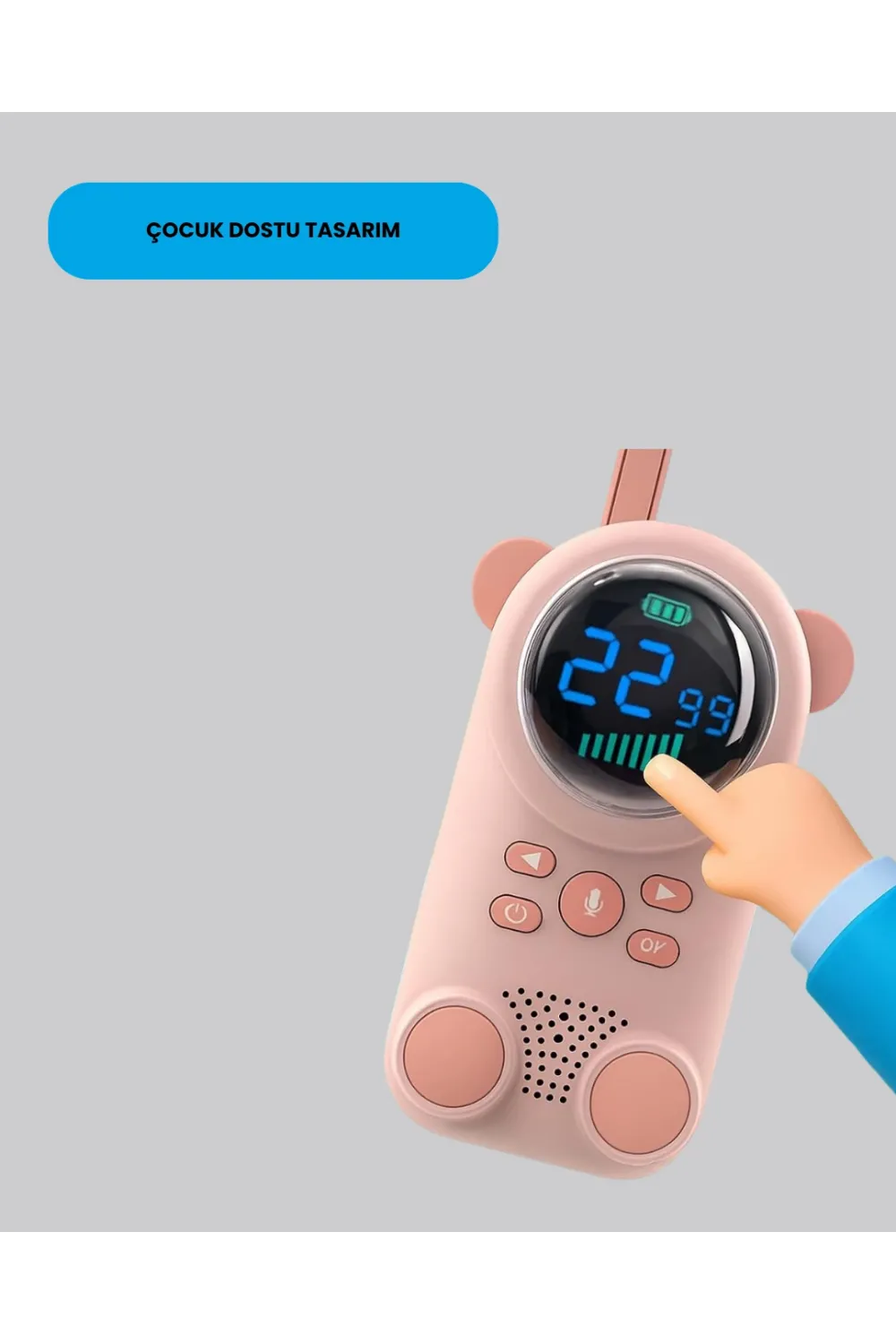 Lcd Ekranlı Çocuk Telsizi – İki Yönlü Ses, 1-3 Km Çekim Mesafesi
