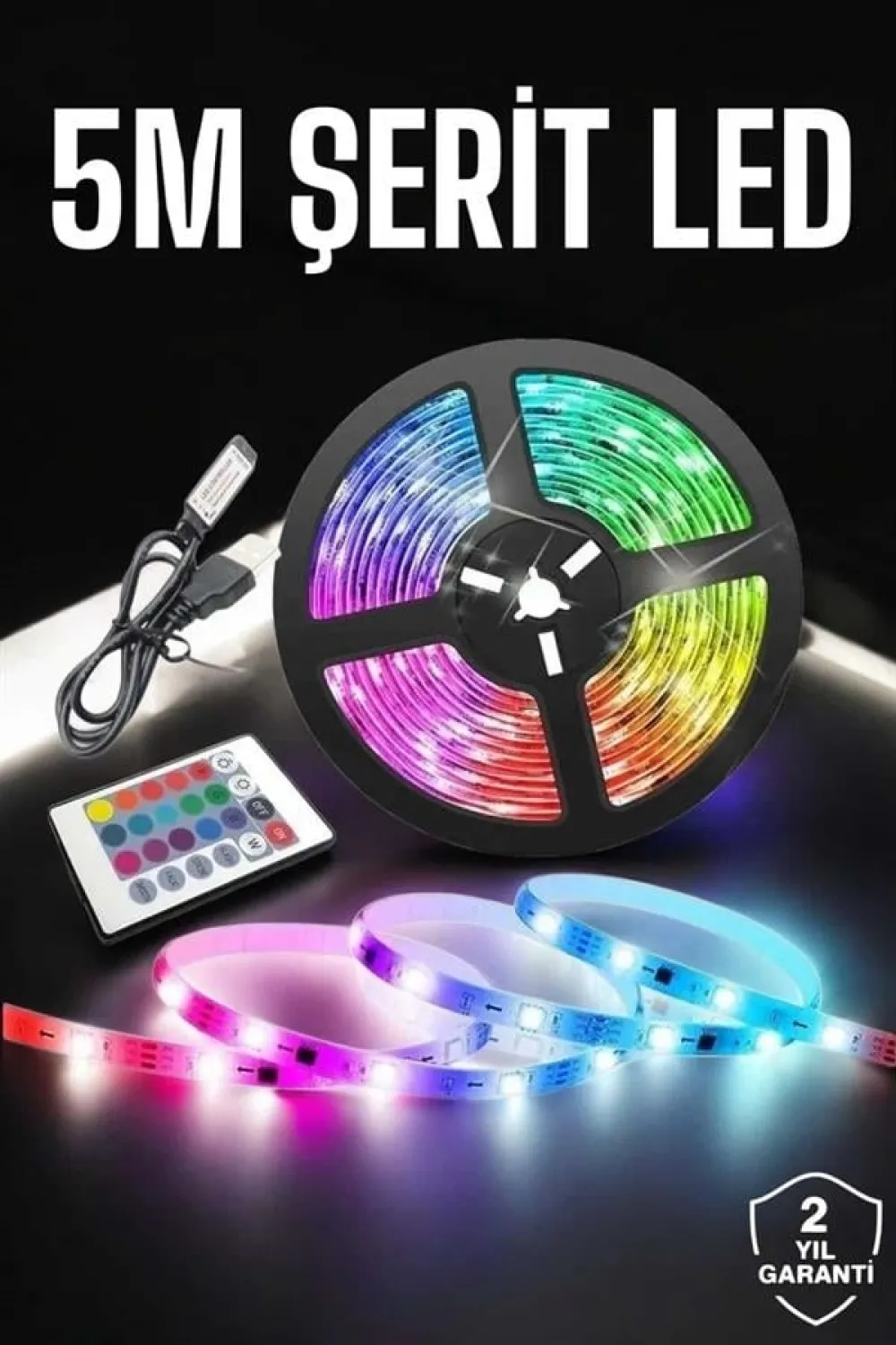 Led Işık 5 Metre Şerit Led Rgb Işıklı