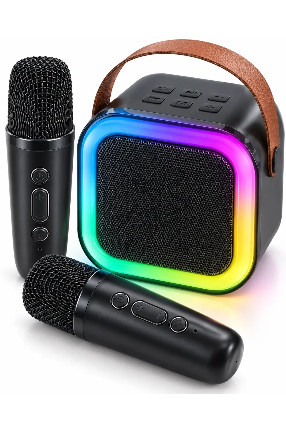 LED Işıklı Bluetooth Karaoke Hoparlör Seti