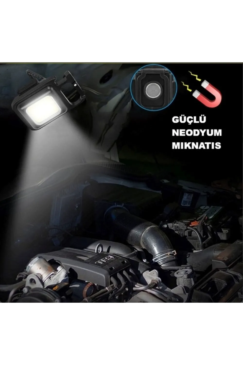 Led Işıklı Flash Özellikli 4 Modlu  Anahtarlık El Feneri