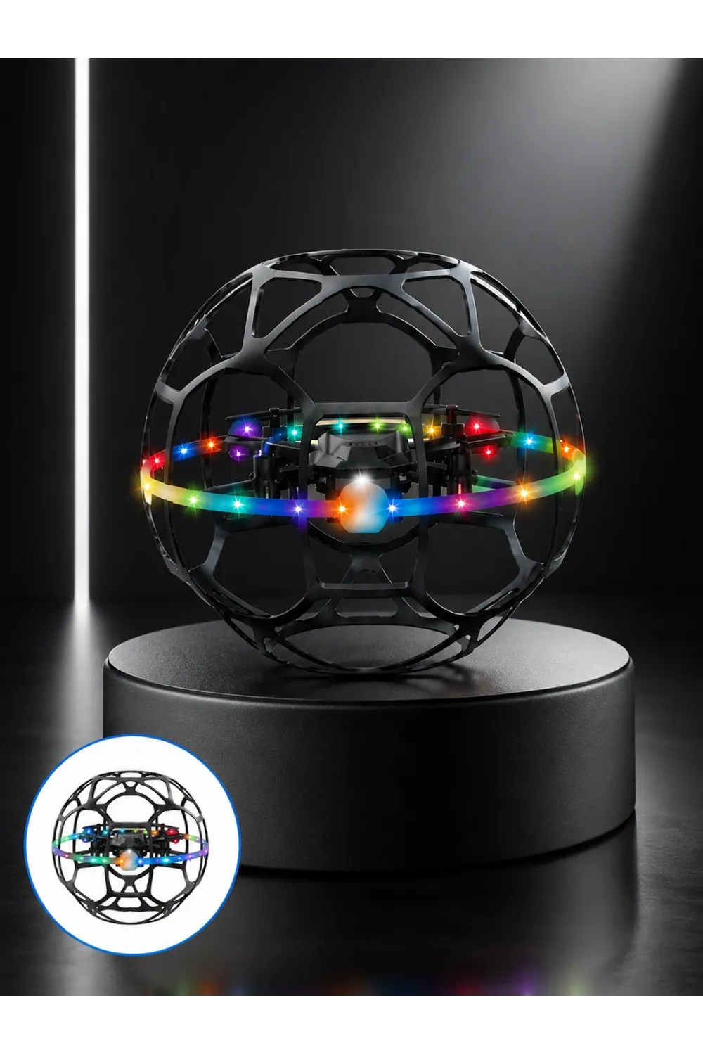 Led Işıklı Futbol Topu Mini Drone Akıllı Sensörlü El Kontrollü