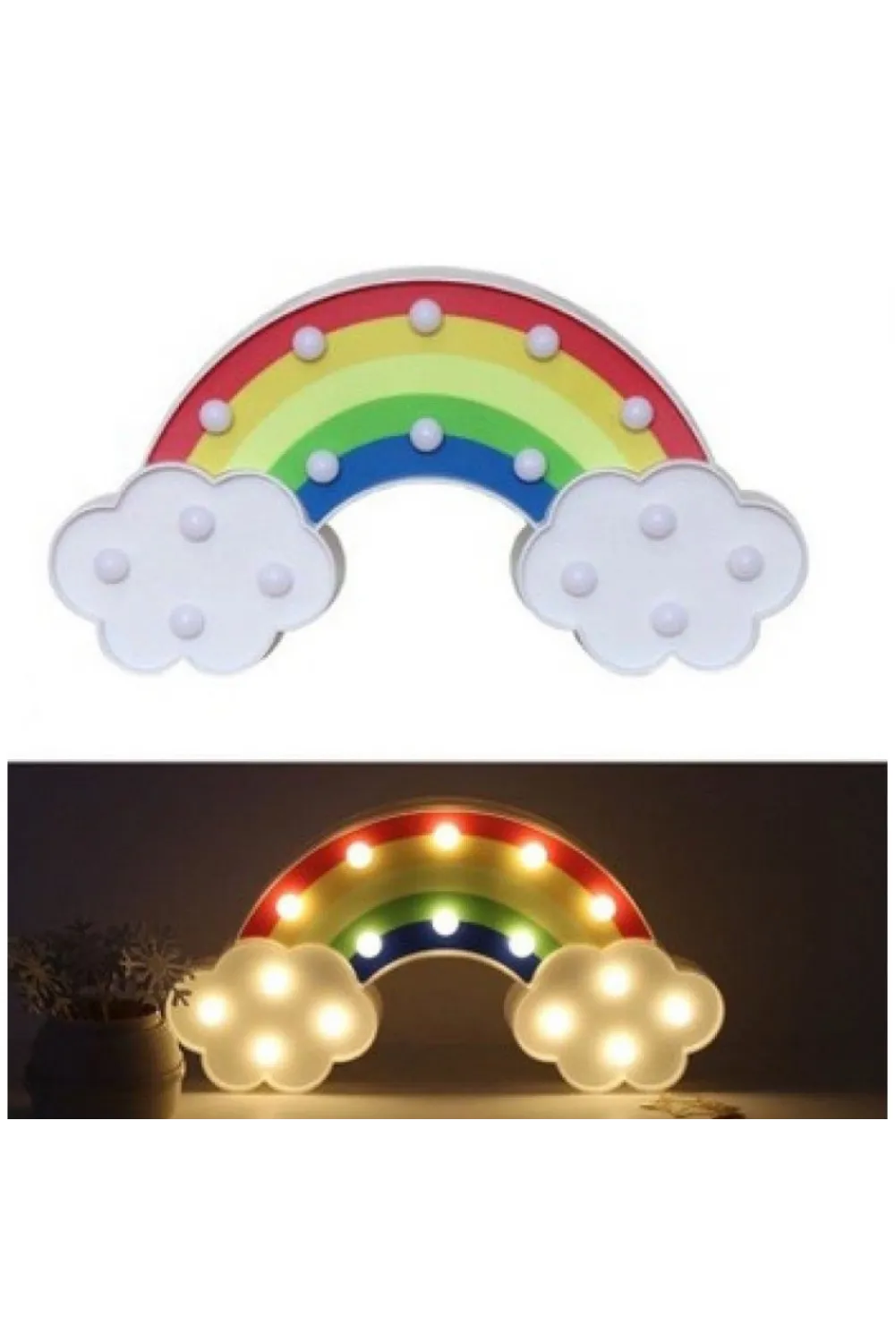 Led Işıklı Gökkuşağı Gece Lambası