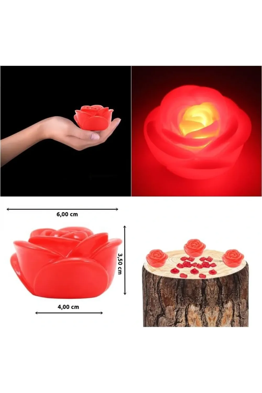 Led Işıklı Gül Romantik Gül