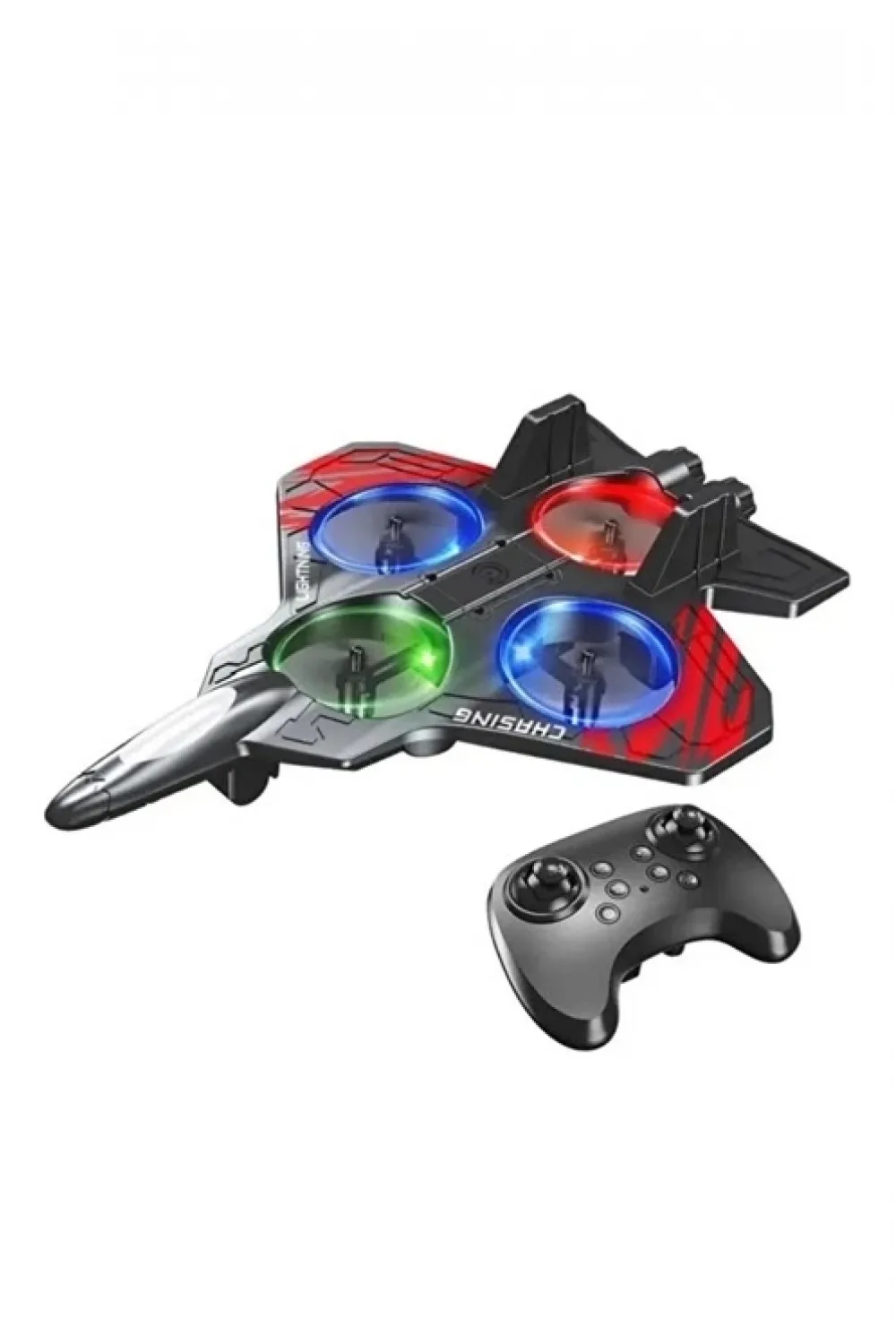 Led Işıklı Oyuncak Drone Fighter Jet Tasarımlı Uzaktan Kumandalı Uçak