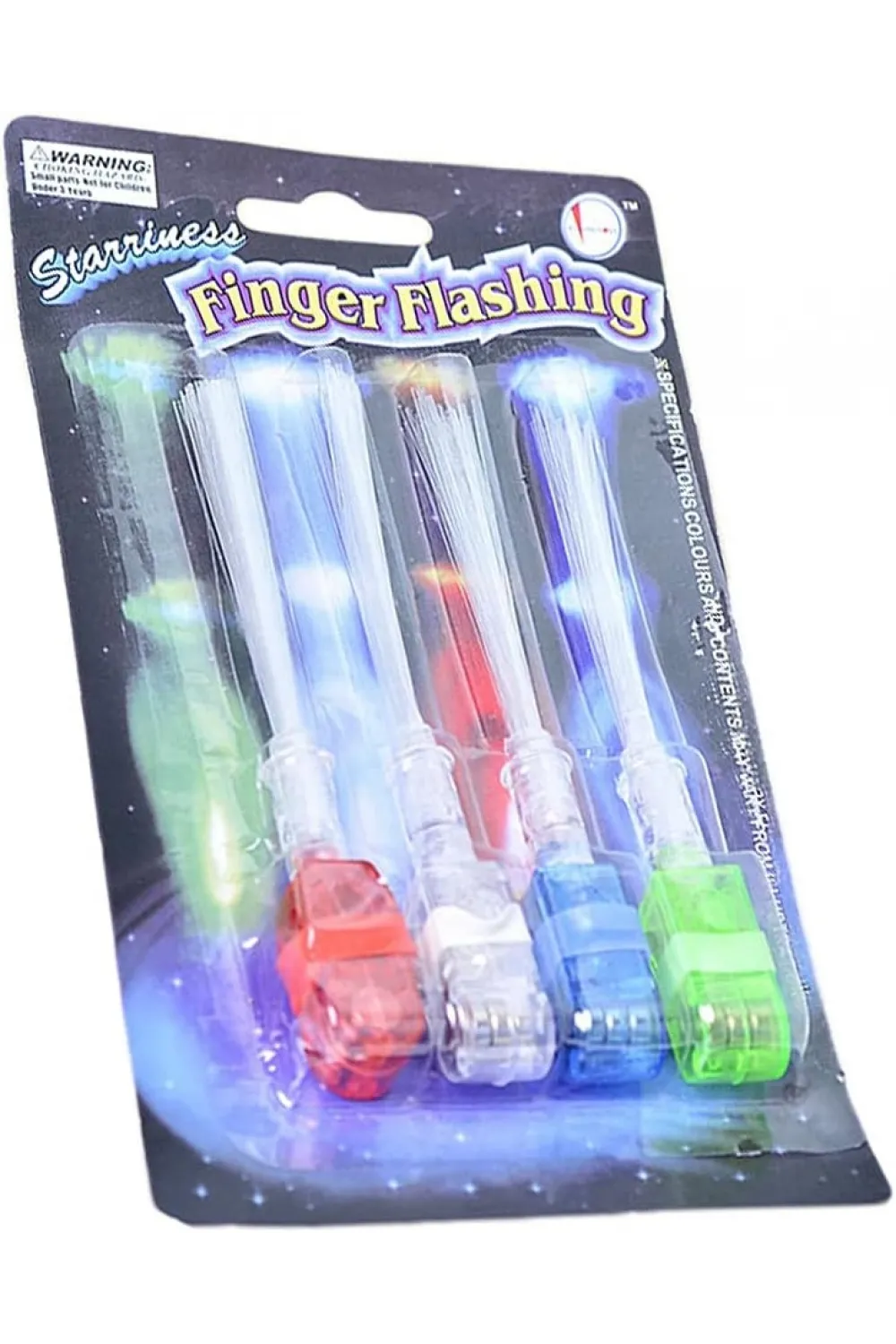 Led Işıklı Renkli Püsküllü Parmak Işığı 4 Renk 4 Adet