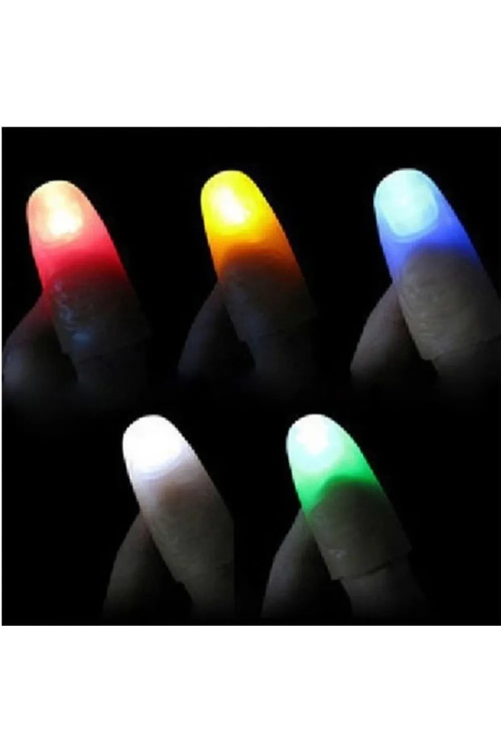 Led Işıklı Renkli Sihirli Parmak Işıklı Parmak Şaka Parmak 1 Adet