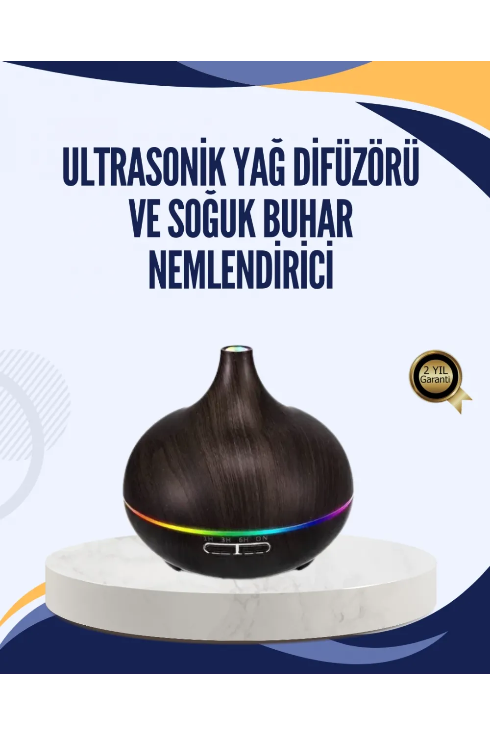 Led Işıklı Sessiz Çalışan Soğuk Buhar Nemlendirici
