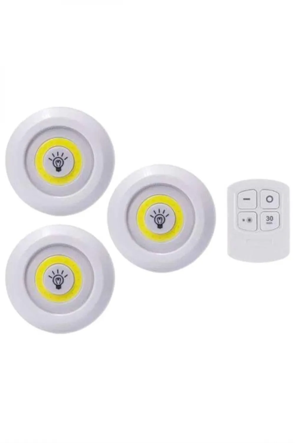 Led Lamba 3lü Uzaktan Kumandalı Yapışkanlı