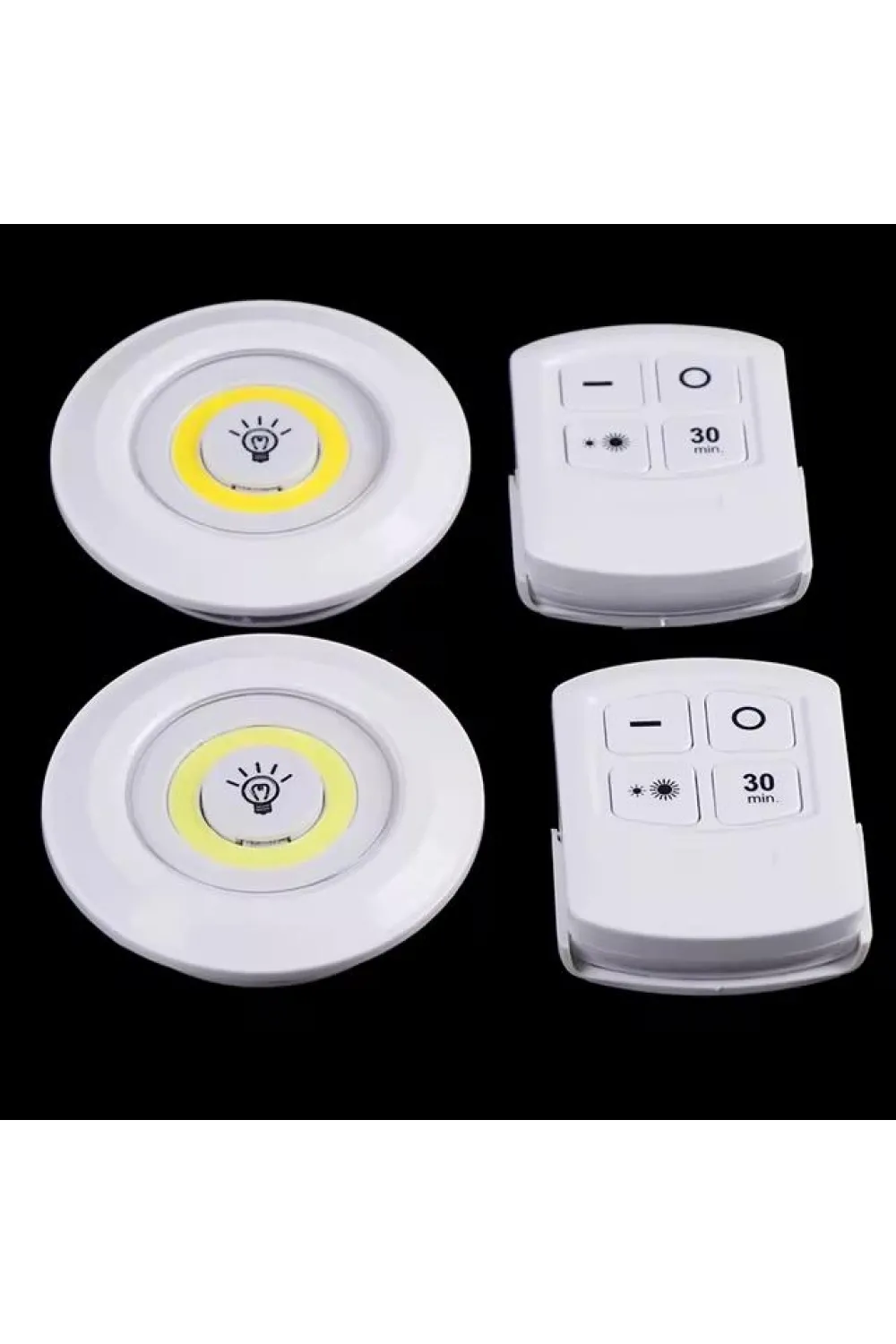 Led Lamba 3lü Uzaktan Kumandalı Yapışkanlı Beyaz Işık