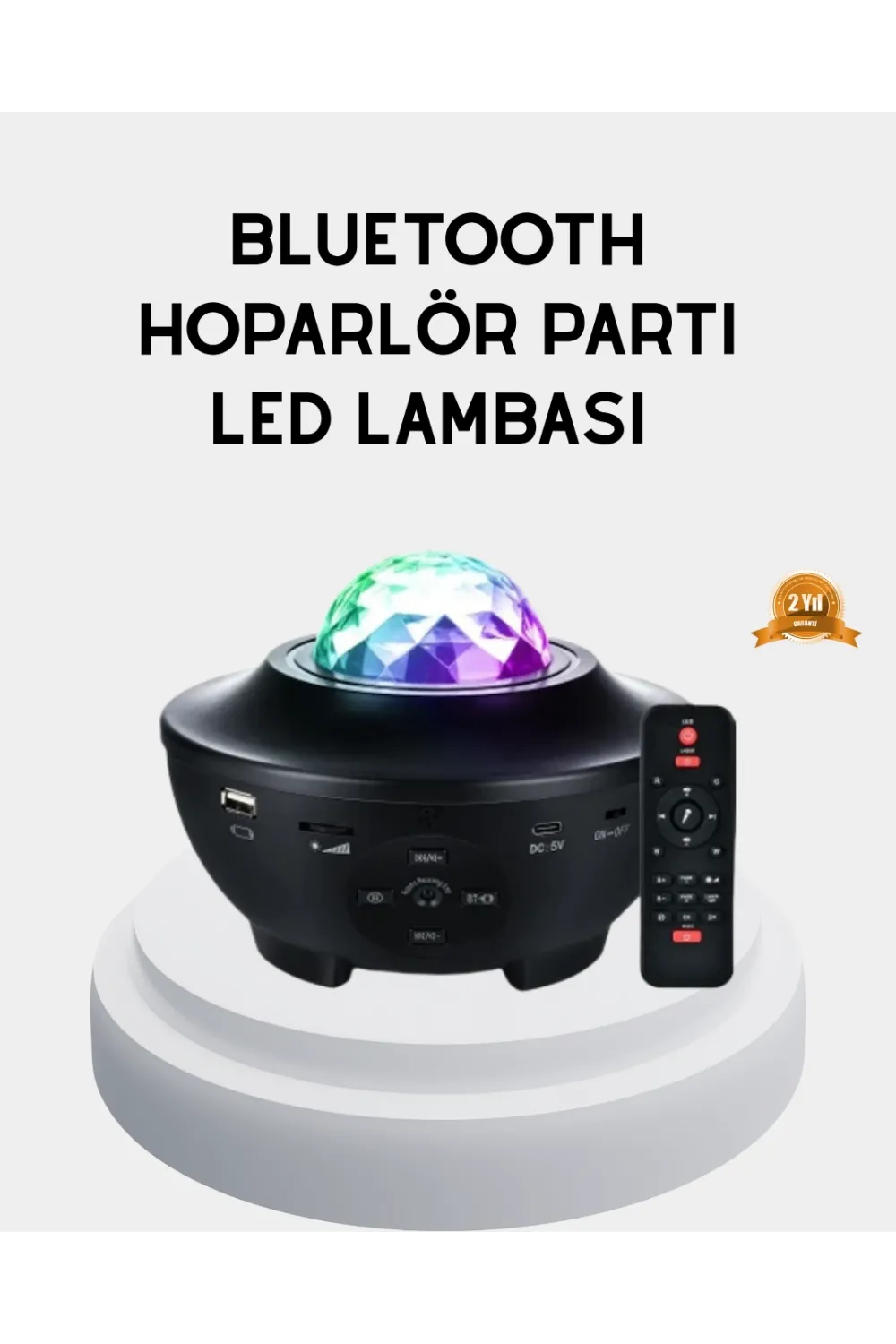 Led Yıldızlı Projektör Galaxy Modlu Renk Ve Parlaklık Ayarlı Gece Lambası