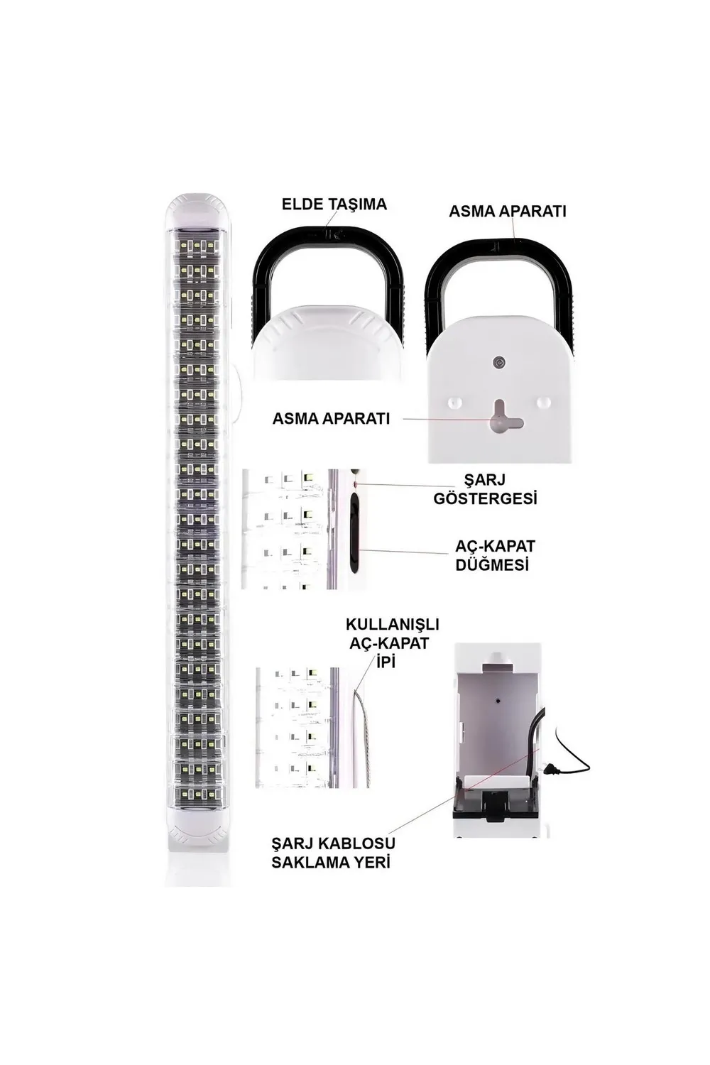 Ledpoint Lp-6069 Akülü 69 Led Şarjlı Işıldak