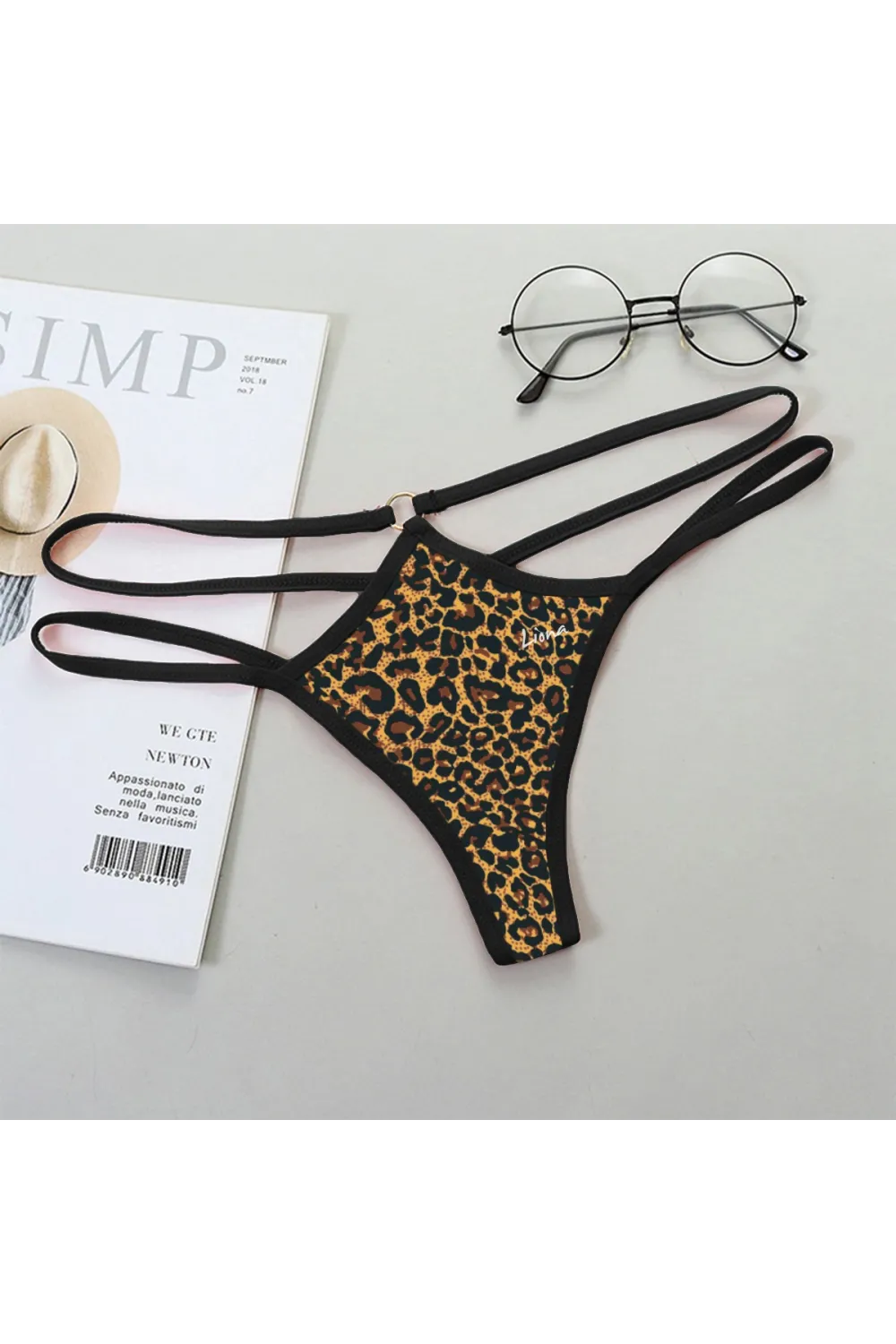 Liona Leopar Desenli Fantazi String Külot