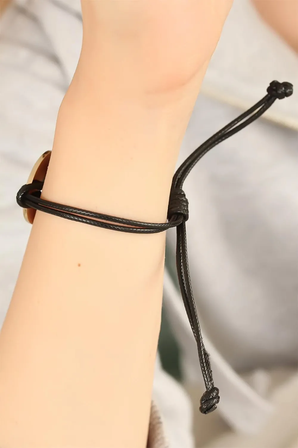 ietaks™ LOVE (Aşık) Siyah Deri İpli Unisex Mood Bileklik