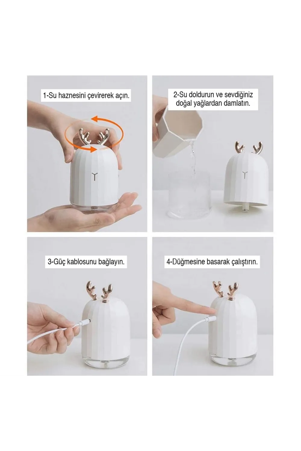 Lovely Humidifier Ortam Dezenfeksiyon ve Şık Buhar Makinesi