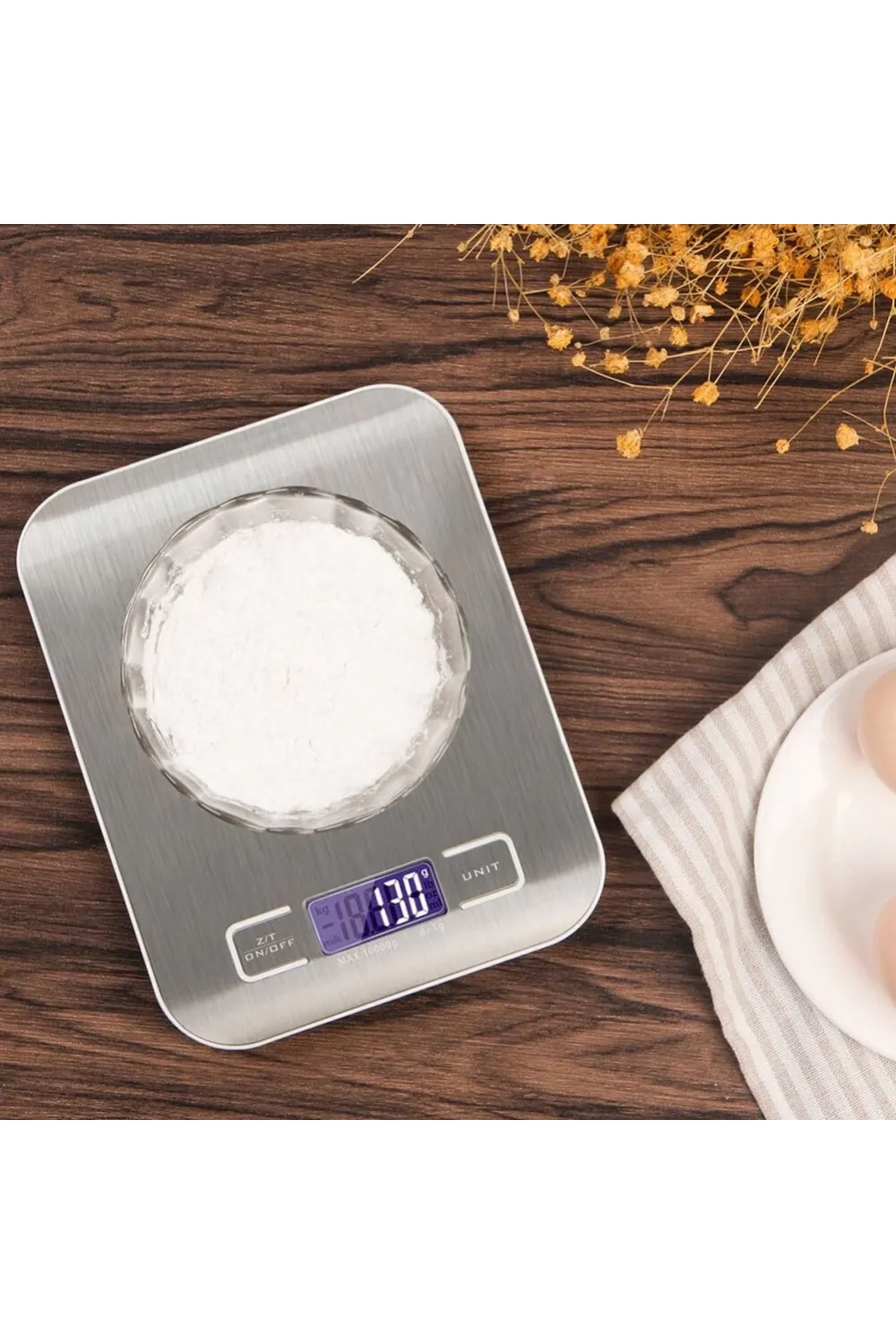 Lüx Dijital Mutfak Terazisi 5 Kg 1 Gr Hassas Paslanmaz Çelik + Pil