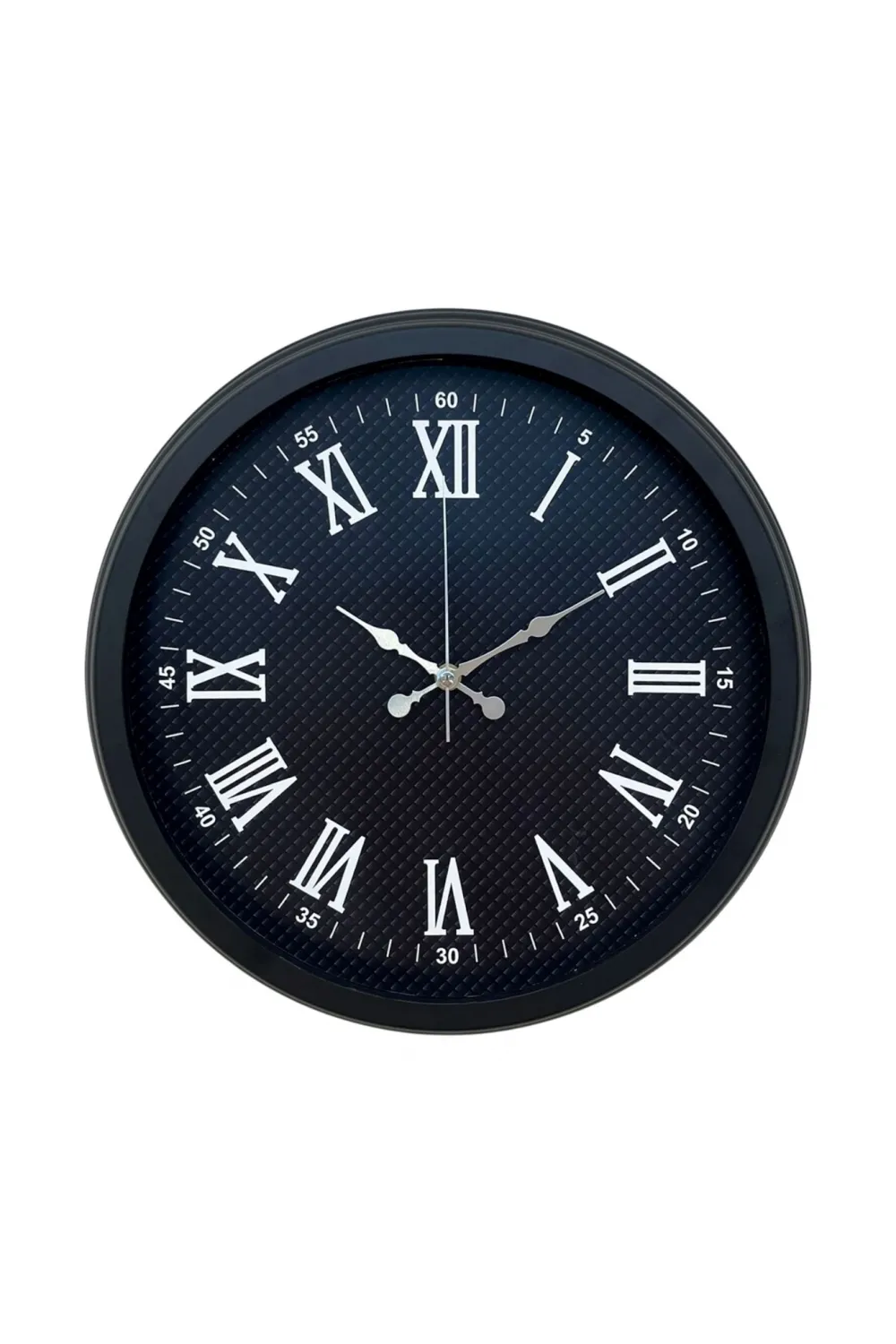 Luxury Black 40 Cm Metal Duvar Saati