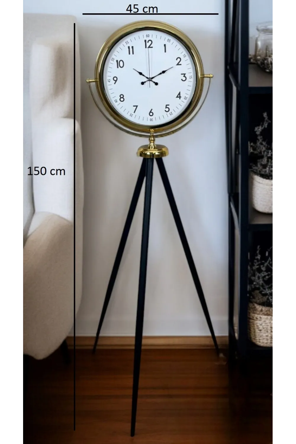 Luxury Gold Tripod Ayaklı Saat
