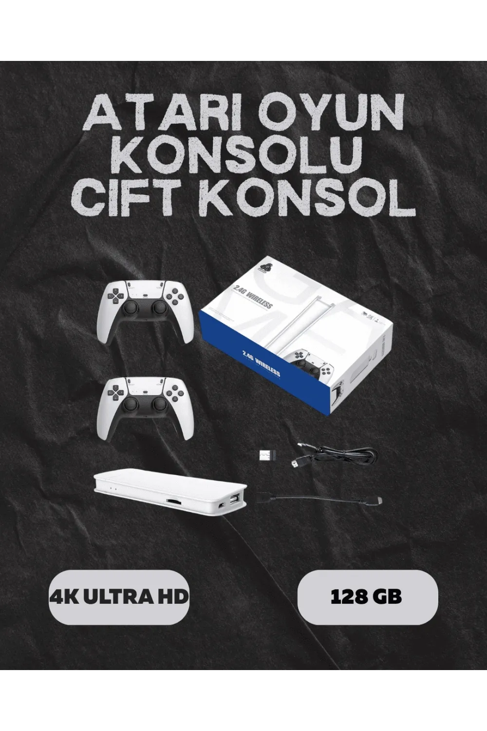 M15 Retro Konsol – 20.000 Oyunlu, Çift Gamepadli, 4k Hdmı
