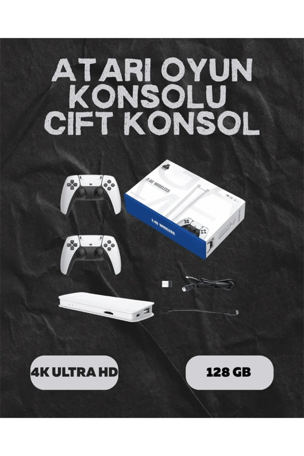 M15 Retro Konsol – 20.000 Oyunlu, Çift Gamepadli, 4k Hdmı