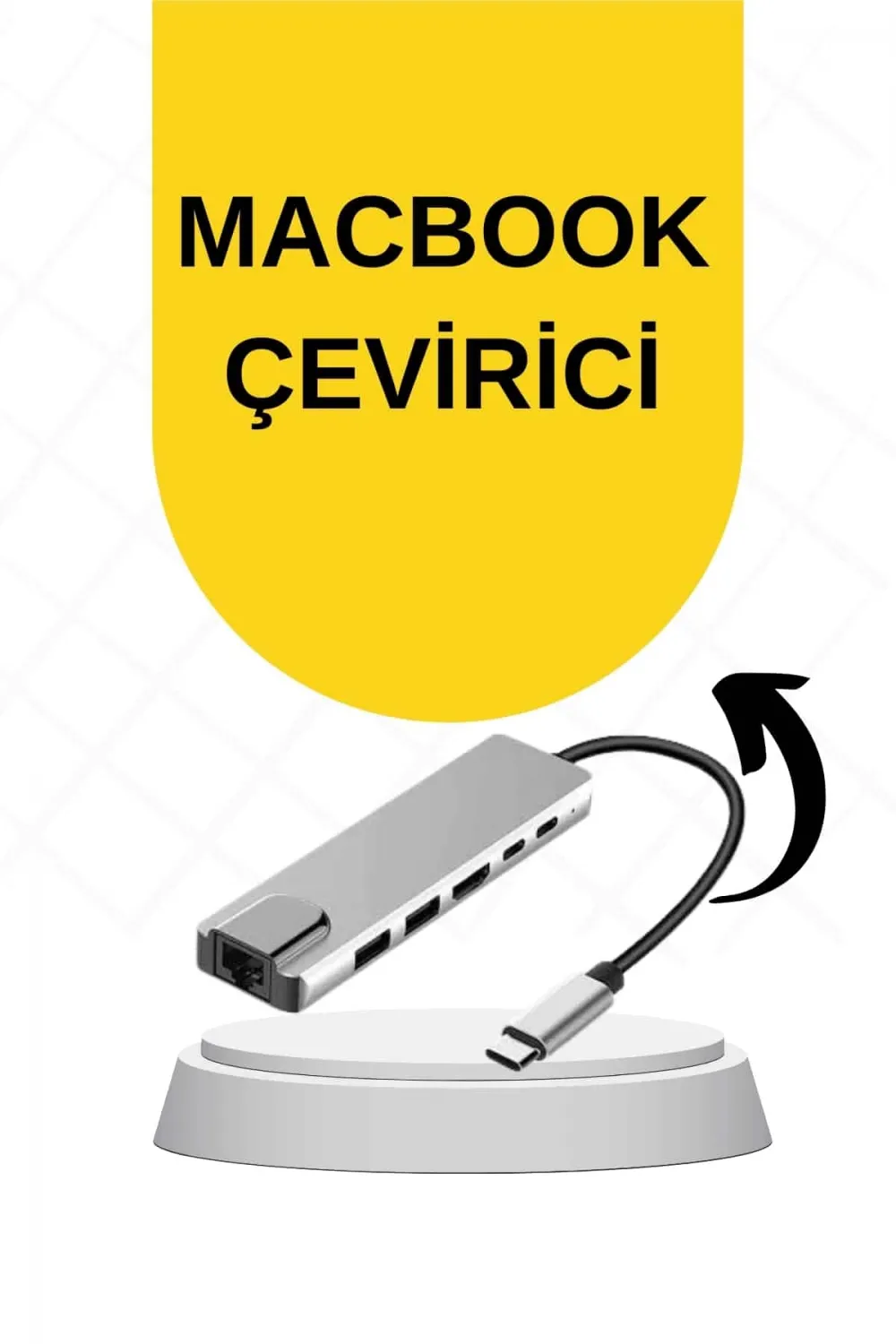 Macbook Pro/air Uyumlu Usb Type-c 8 In 1 Hub Dönüştürücü Çevirici Çoklayıcı Usb Hdmı Micro Sd 8 Girişli
