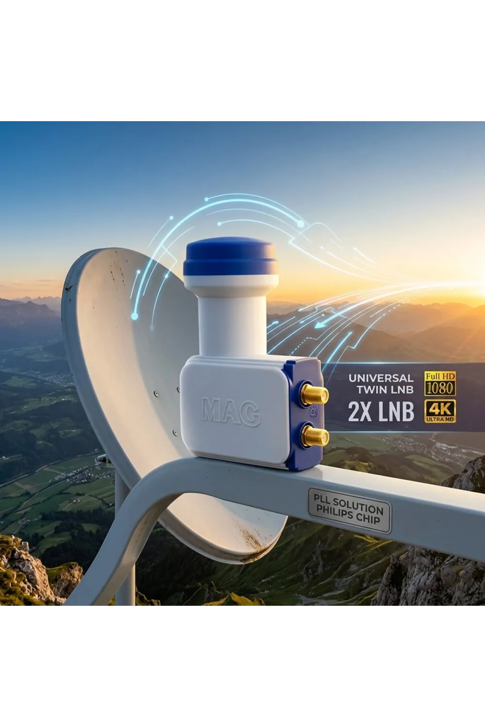 Mag 2 Li Uydu Lnb Unıversal Twın Full Hd Ve 3d Ve 0.1db IEG6OEC