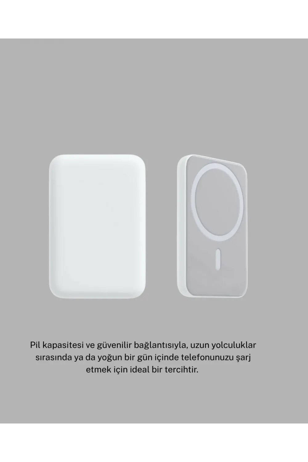 Magsafe 15w Kablosuz Hızlı Şarj, Lightning Girişli Taşınabilir Batarya