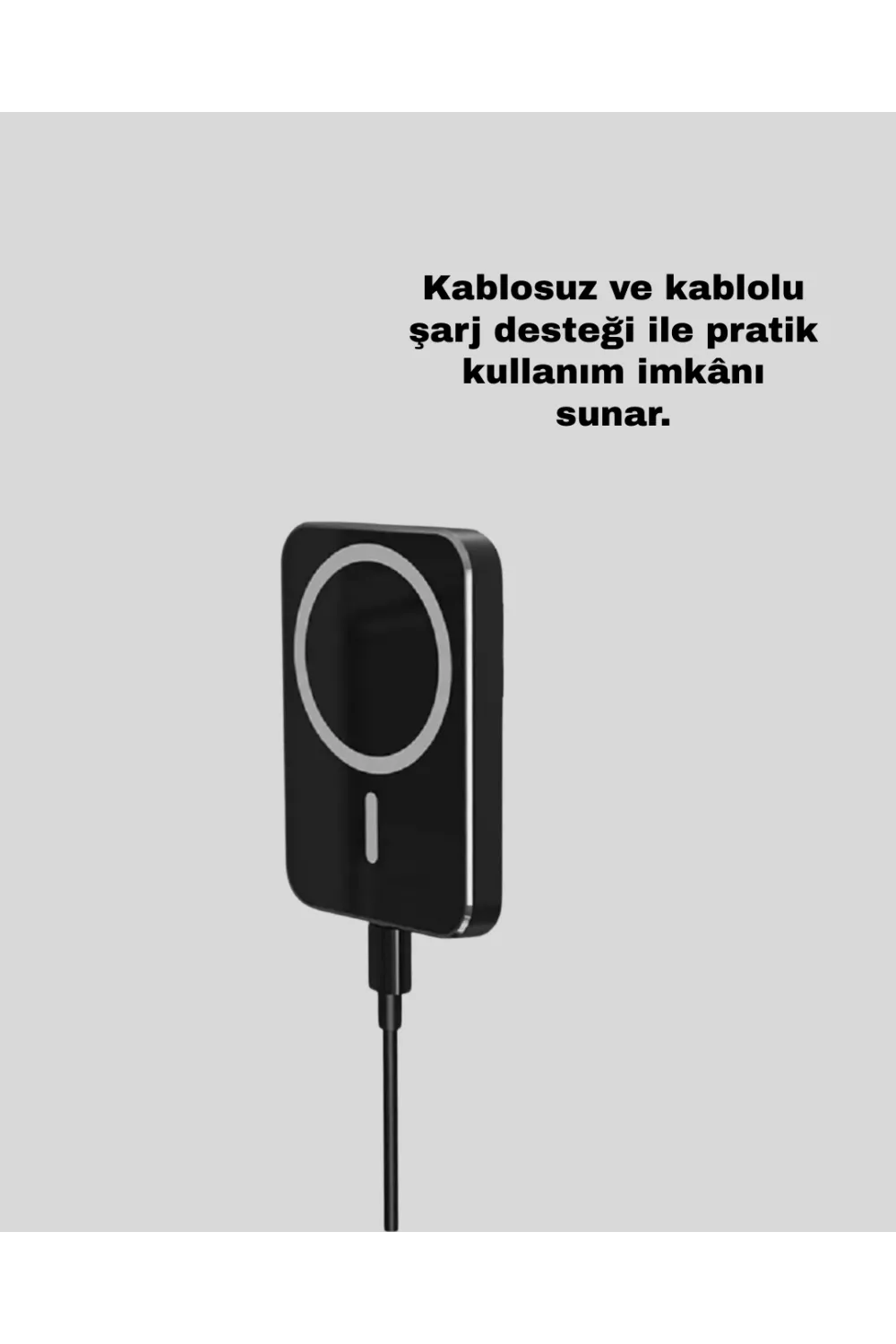 Magsafe Araç Telefon Tutucu 15w Hızlı Şarj Type-c Girişli