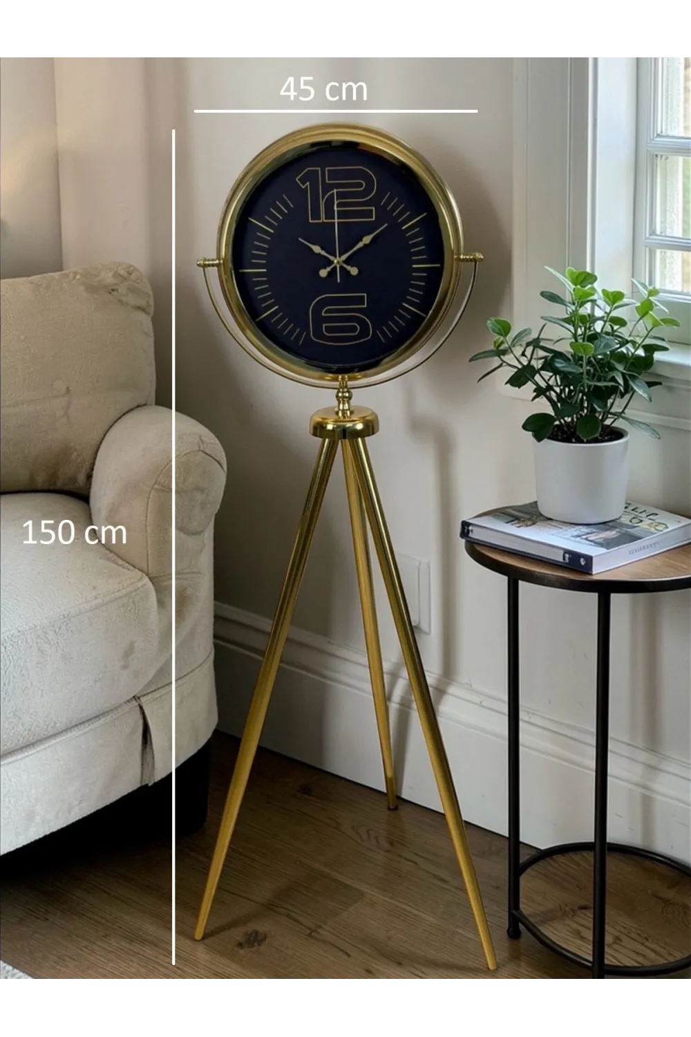 Majestic Gold Tripod Ayaklı Salon Saati