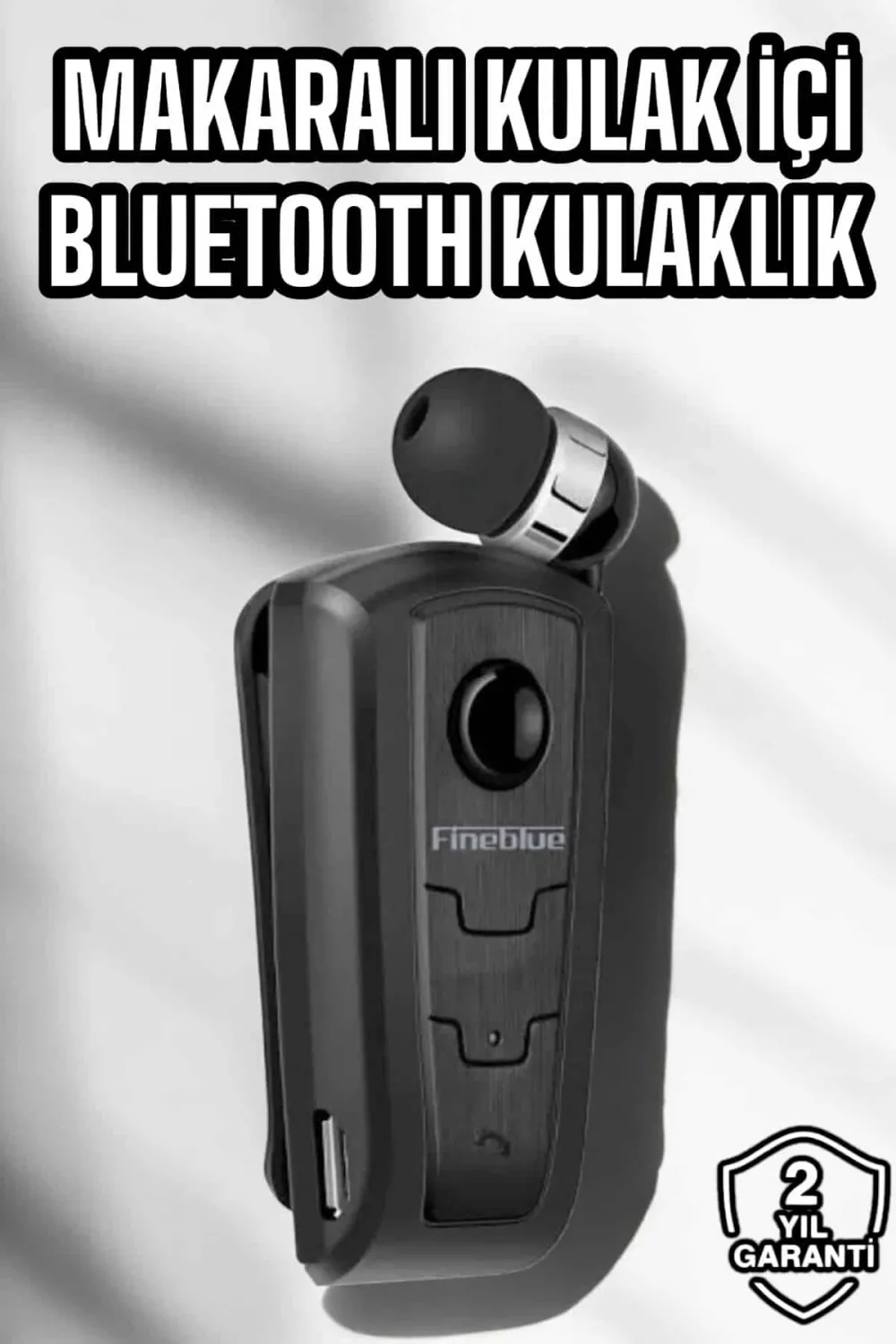 Makaralı Bluetooth Kulaklık Kulak İçi Android İos Uyumlu Titreşimli