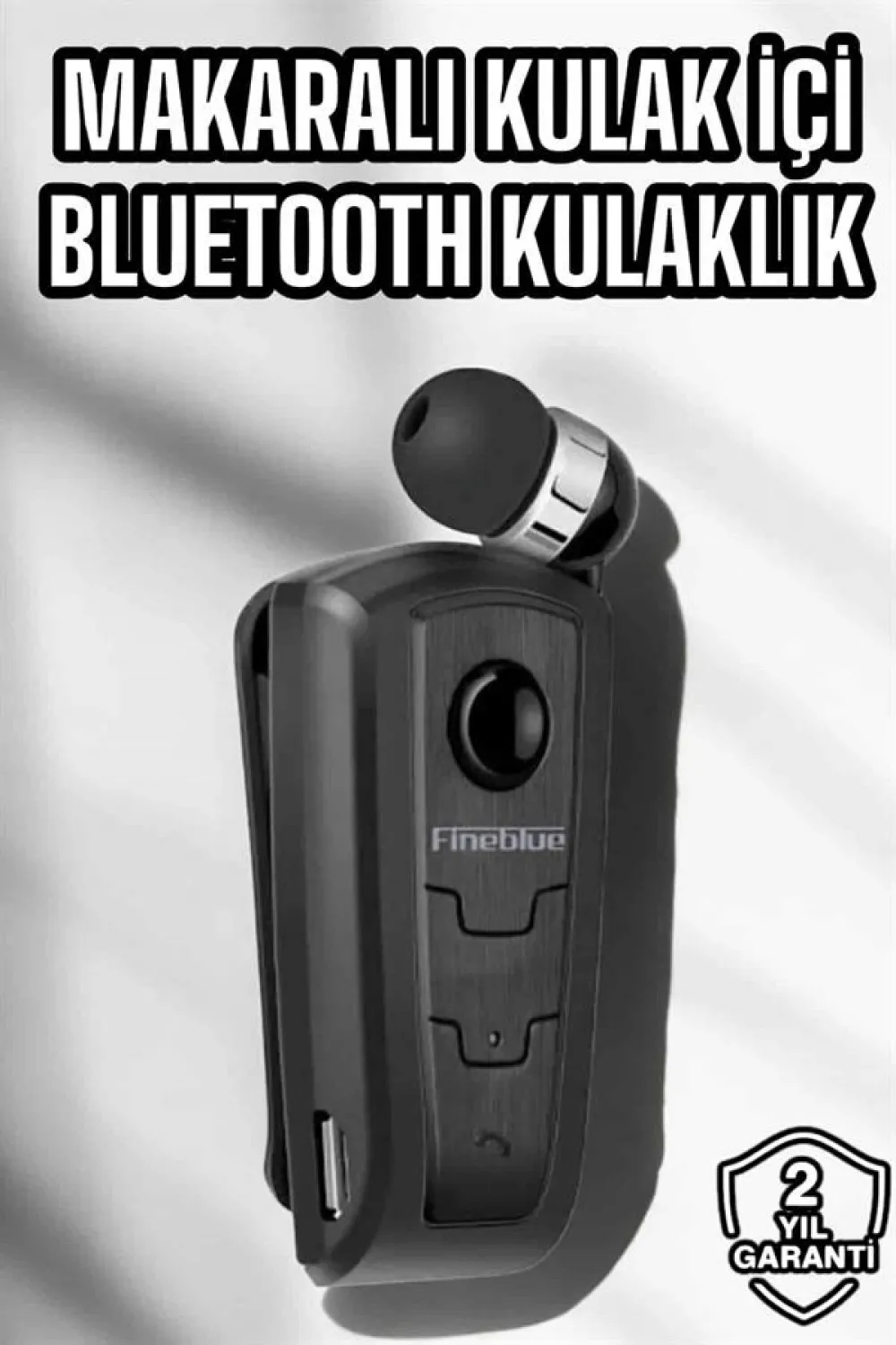 Makaralı Bluetooth Kulaklık Kulak İçi Android İos Uyumlu Titreşimli