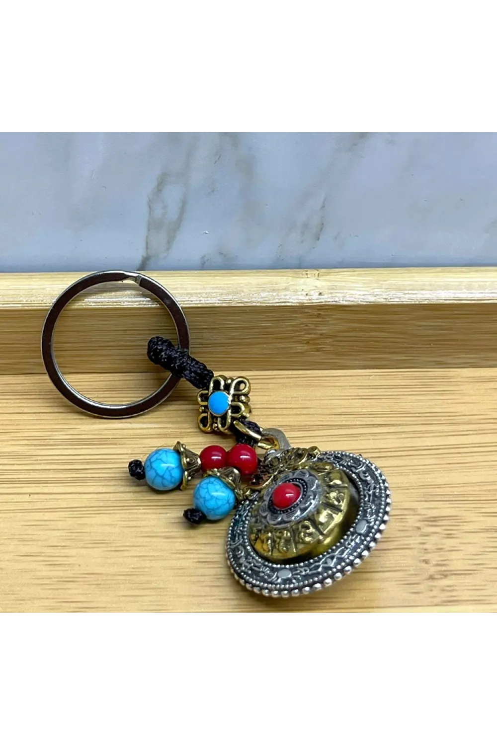 Mantra Çarkı Şans Anahtarlık