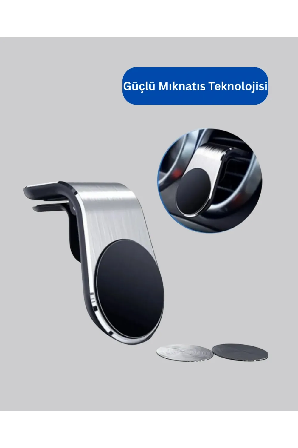 Manyetik Araç Telefon Tutucu – 360° Döner Kalorifer Petekli