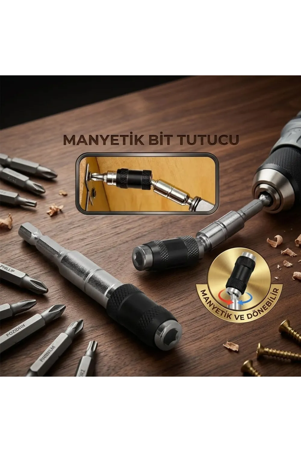 Manyetik Bit Tutucu - Mafsallı - Döner Başlık