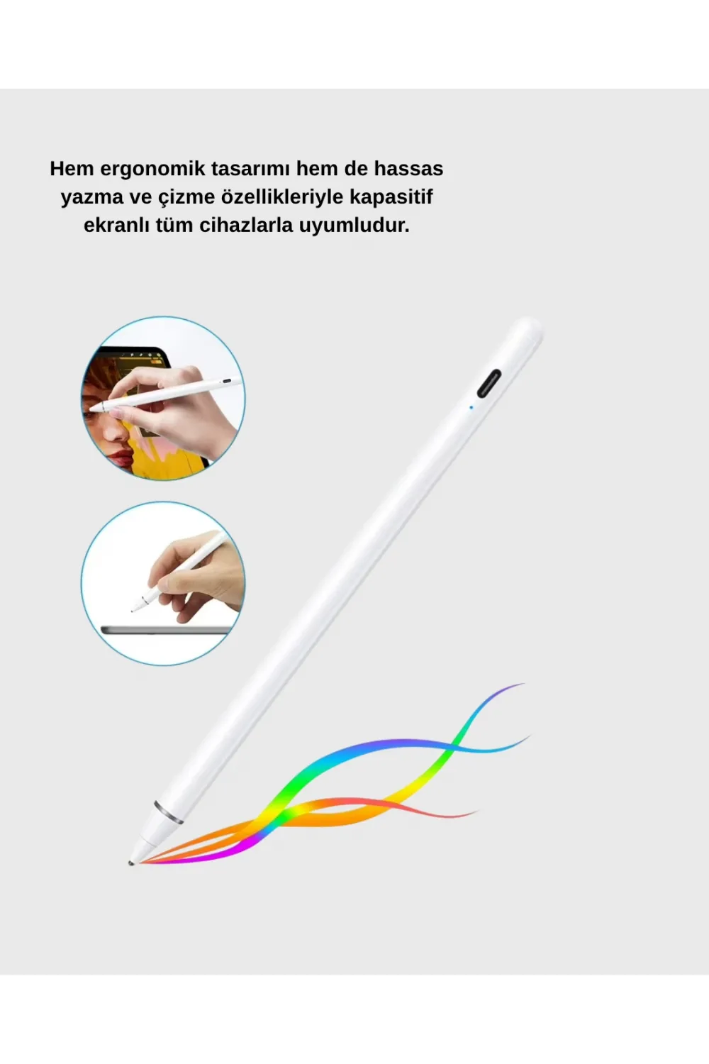 Manyetik Dokunmatik Kalem – Bluetooth Gerektirmeyen, Type-c Şarjlı, İpad Ve Android Uyumlu Hassas Stylus