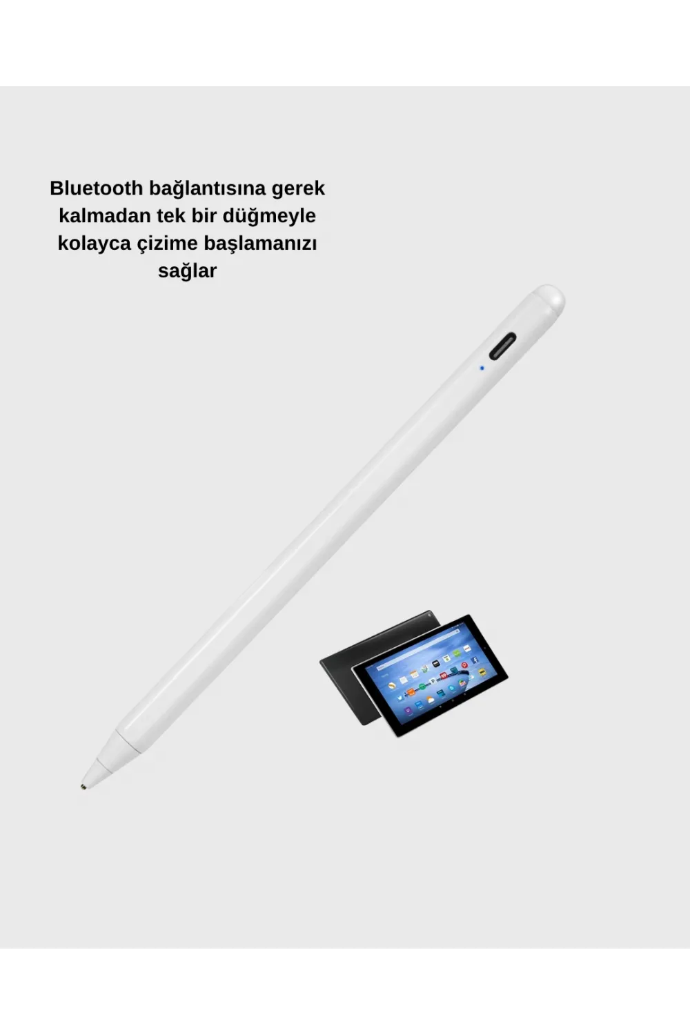 Manyetik Dokunmatik Kalem – Bluetooth Gerektirmeyen, Type-c Şarjlı, İpad Ve Android Uyumlu Hassas Stylus