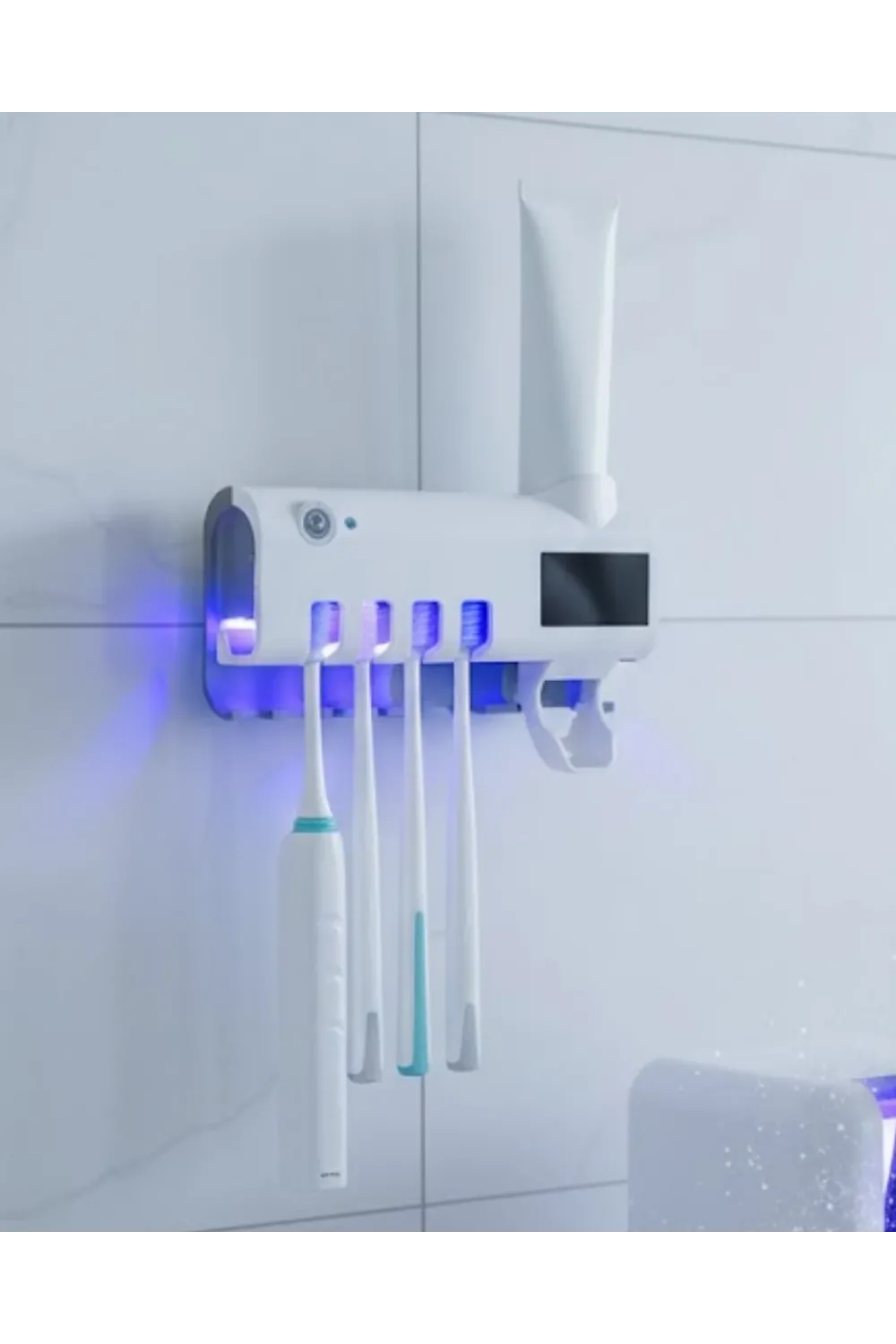 Manyetik Duvar Tipi Uv Hijyenik Diş Fırçası Tutucu
