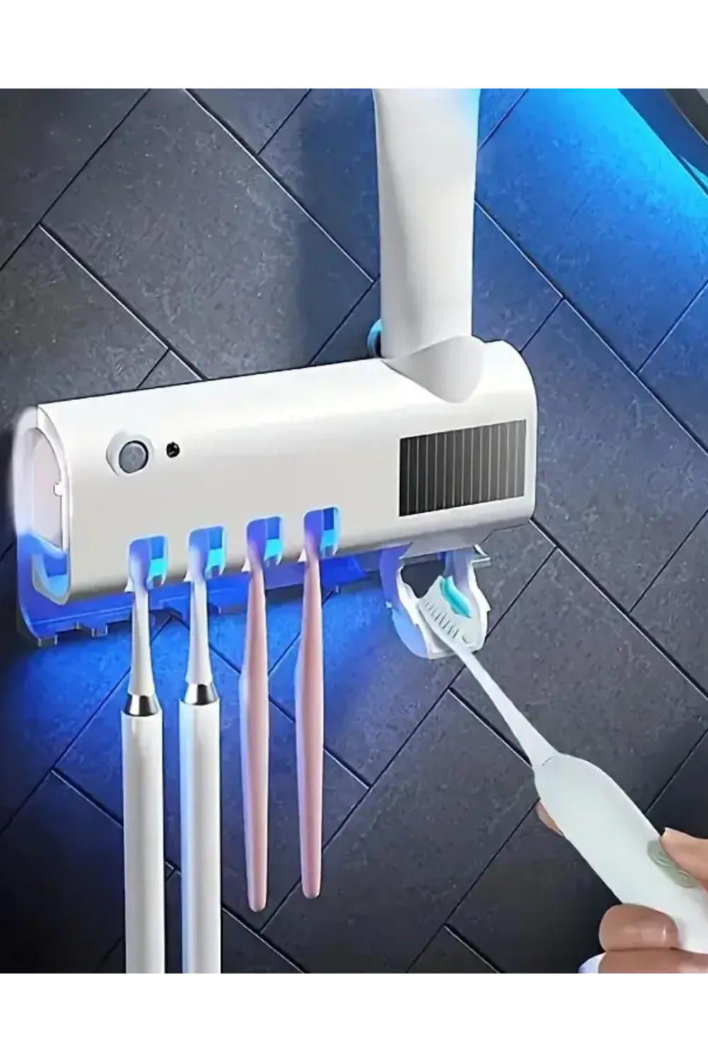 Manyetik Duvar Tipi Uv Hijyenik Diş Fırçası Tutucu