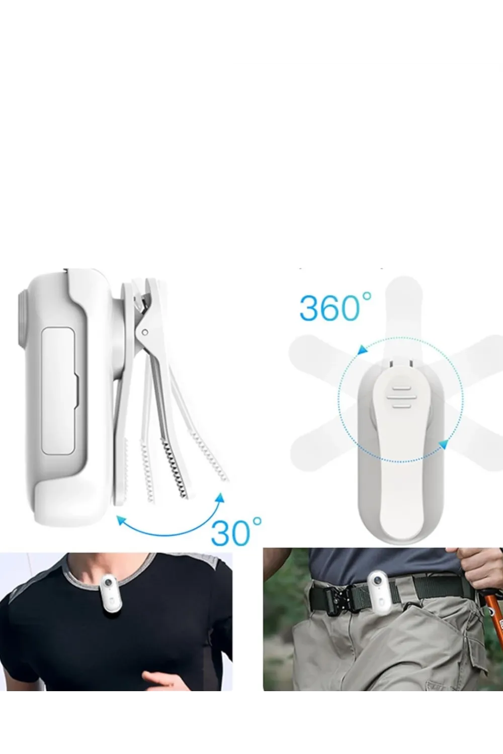 Manyetik Klipsli Mini Aksiyon Kamera 1080p Wifi Bağlantılı Geniş Açılı Lens