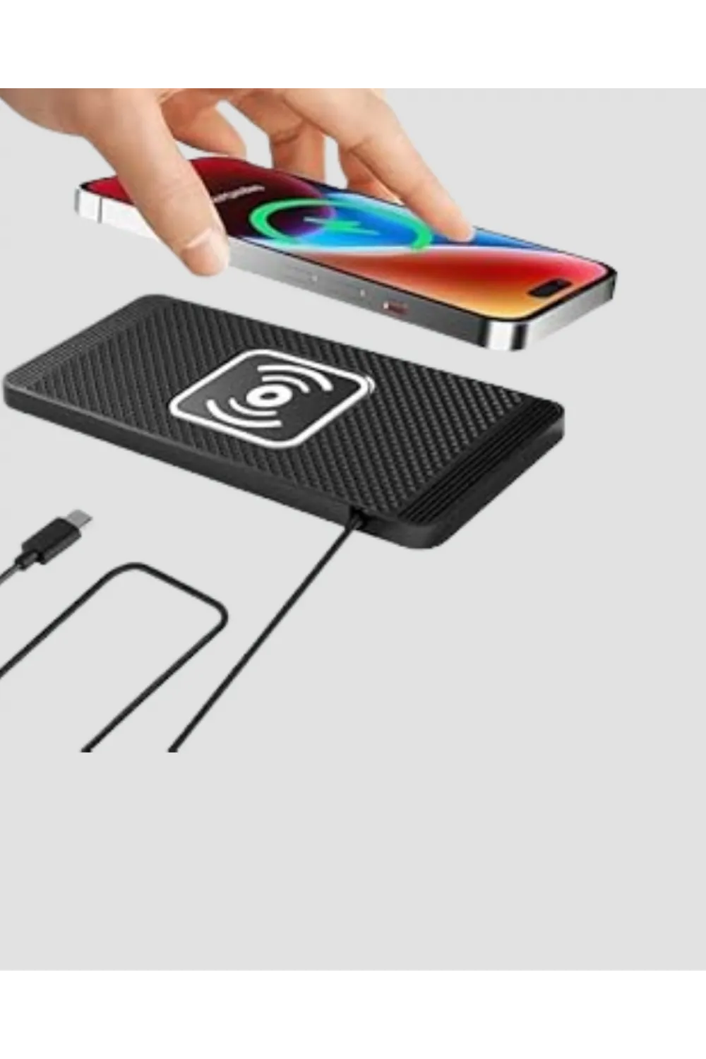Manyetik Şarj Pedi 7.5w 10w 15w Hızlı Şarj Kaymaz Tabanlı