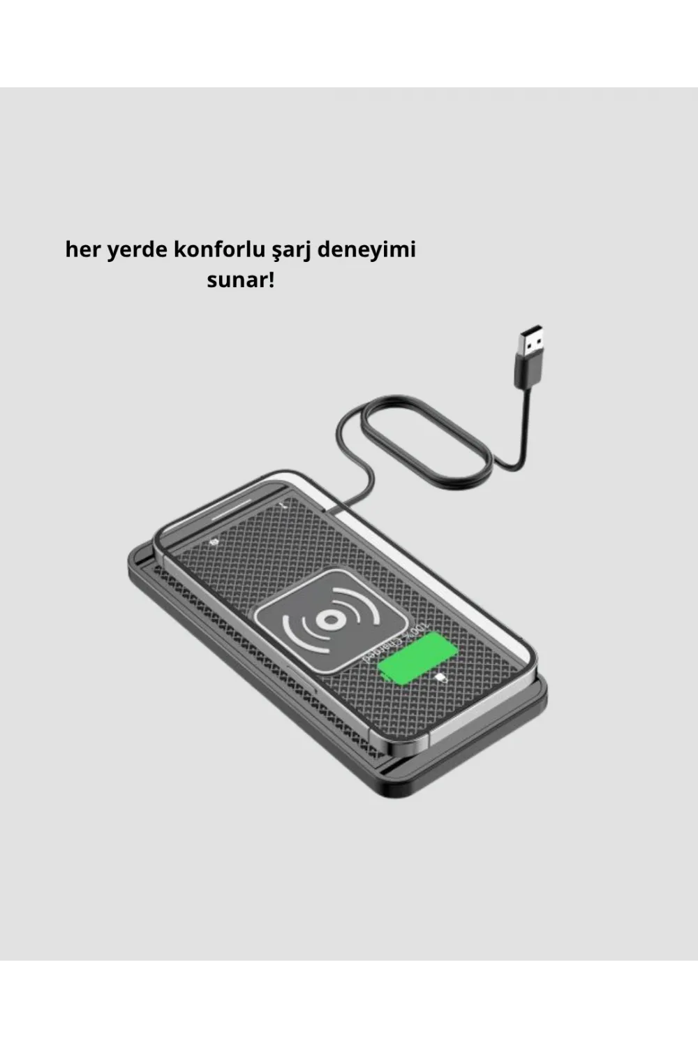 Manyetik Şarj Pedi 7.5w 10w 15w Hızlı Şarj Kaymaz Tabanlı