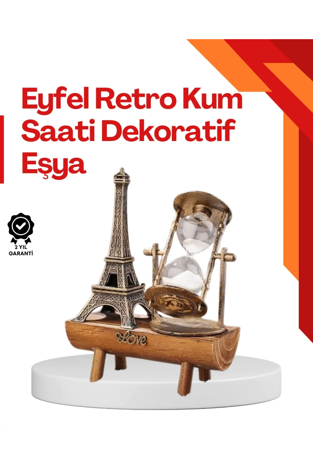 Masa Üstü Ahşap Kum Saati – Dekoratif, Dayanıklı Ve Şık