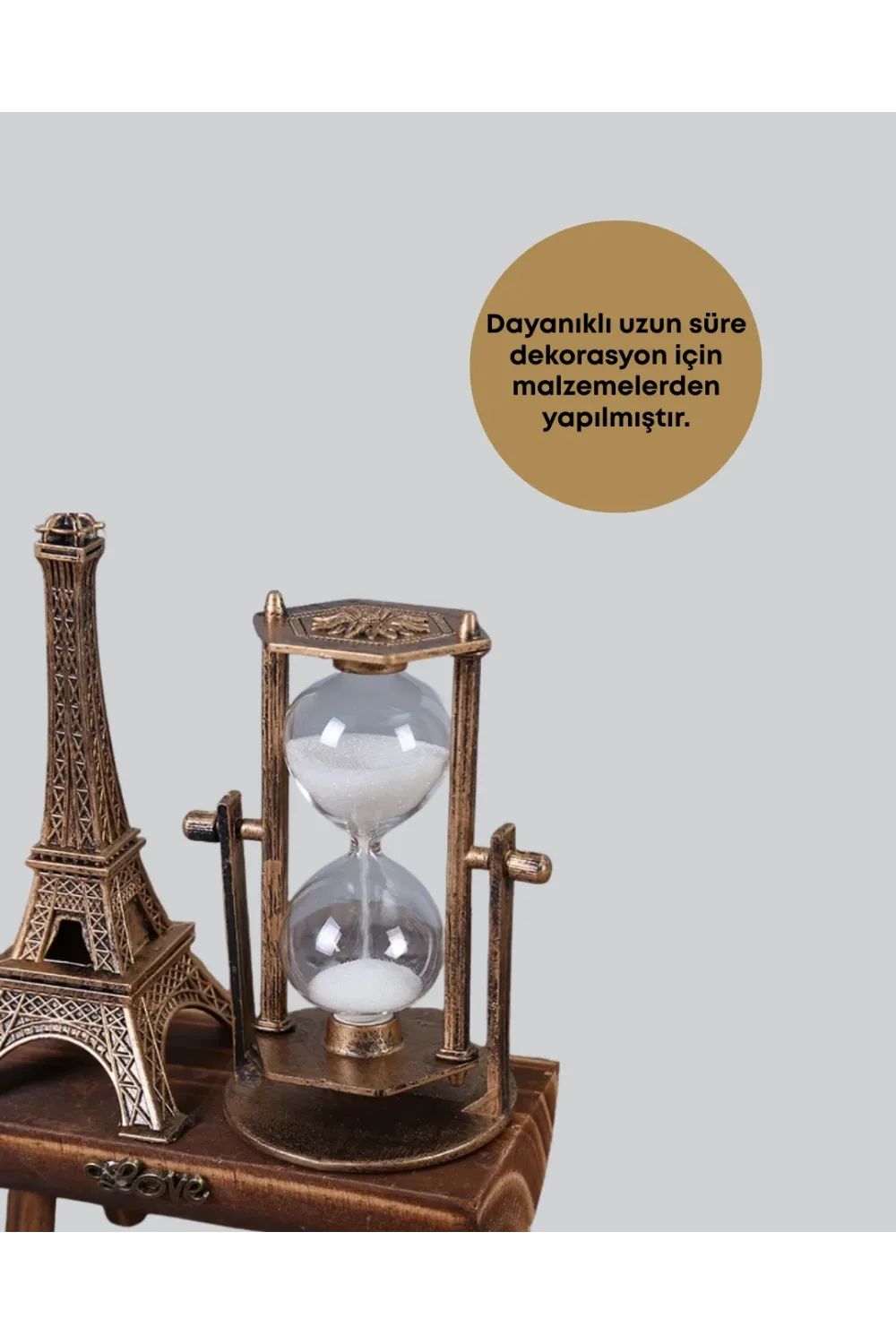 Masa Üstü Ahşap Kum Saati – Dekoratif, Dayanıklı Ve Şık