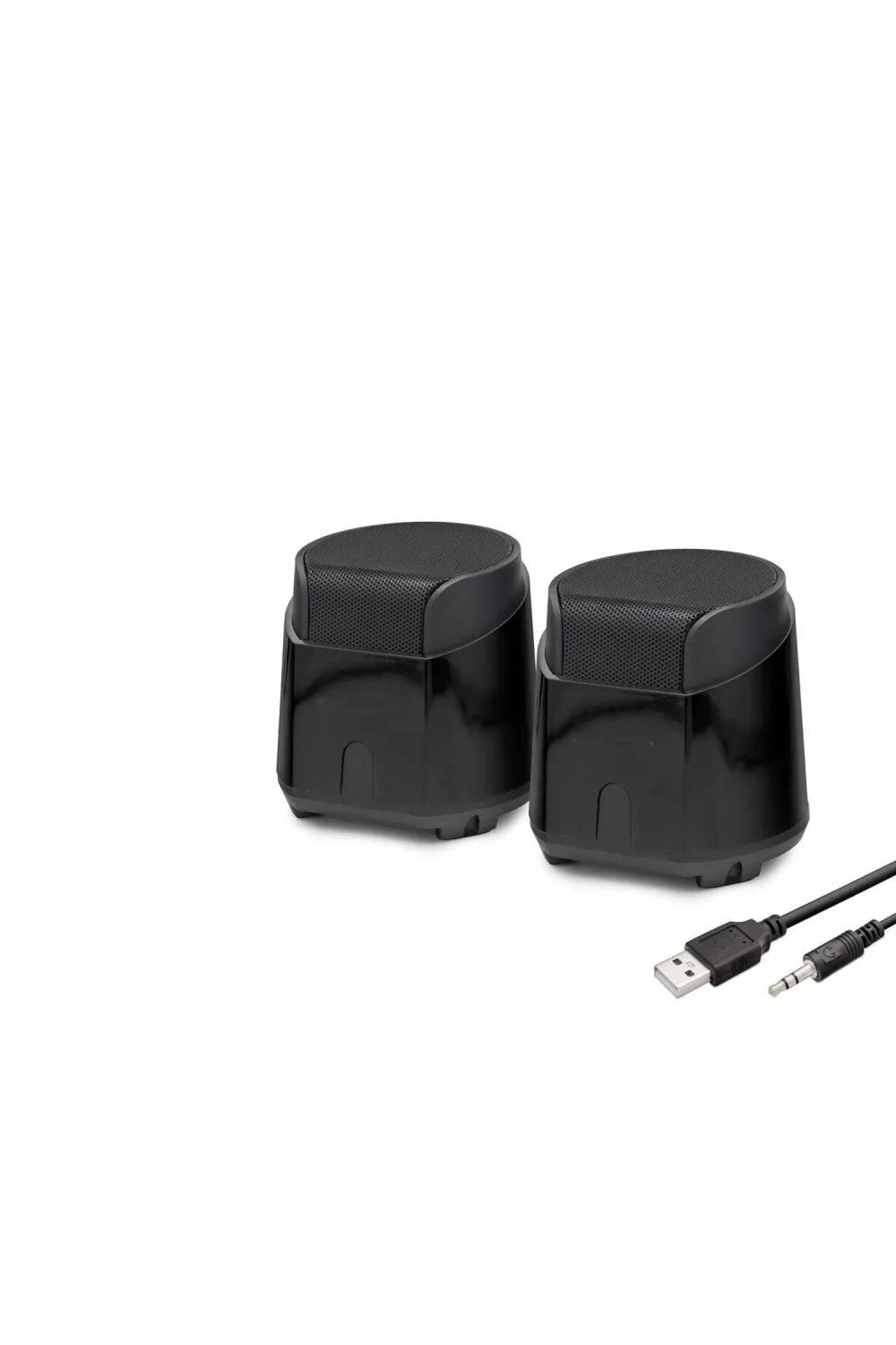 Masaüstü Hoparlör 1+1 USB + 3.5mm - Siyah HD6024