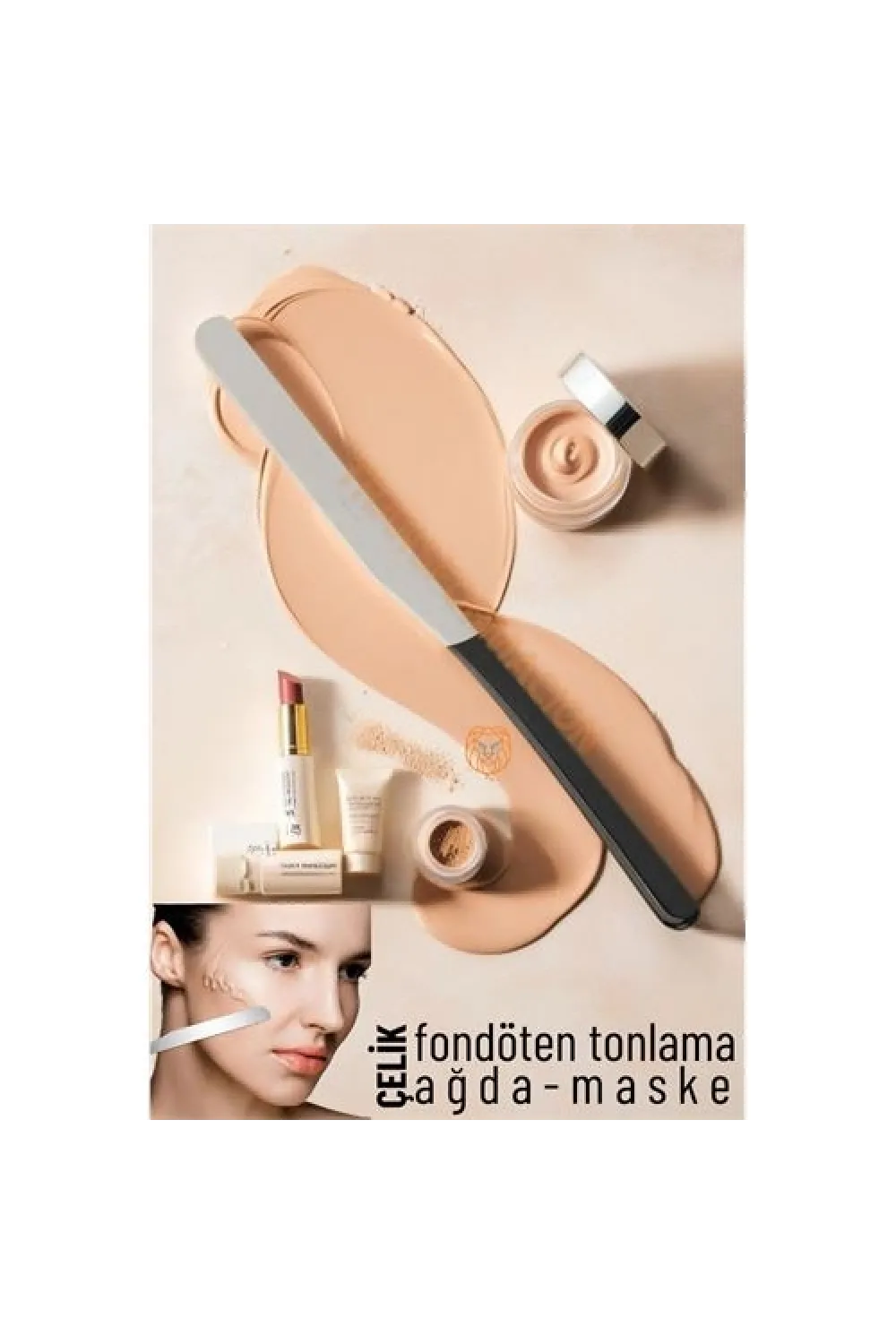 Maske Sıvı Fondöten Tonlama Spatulası Çelik