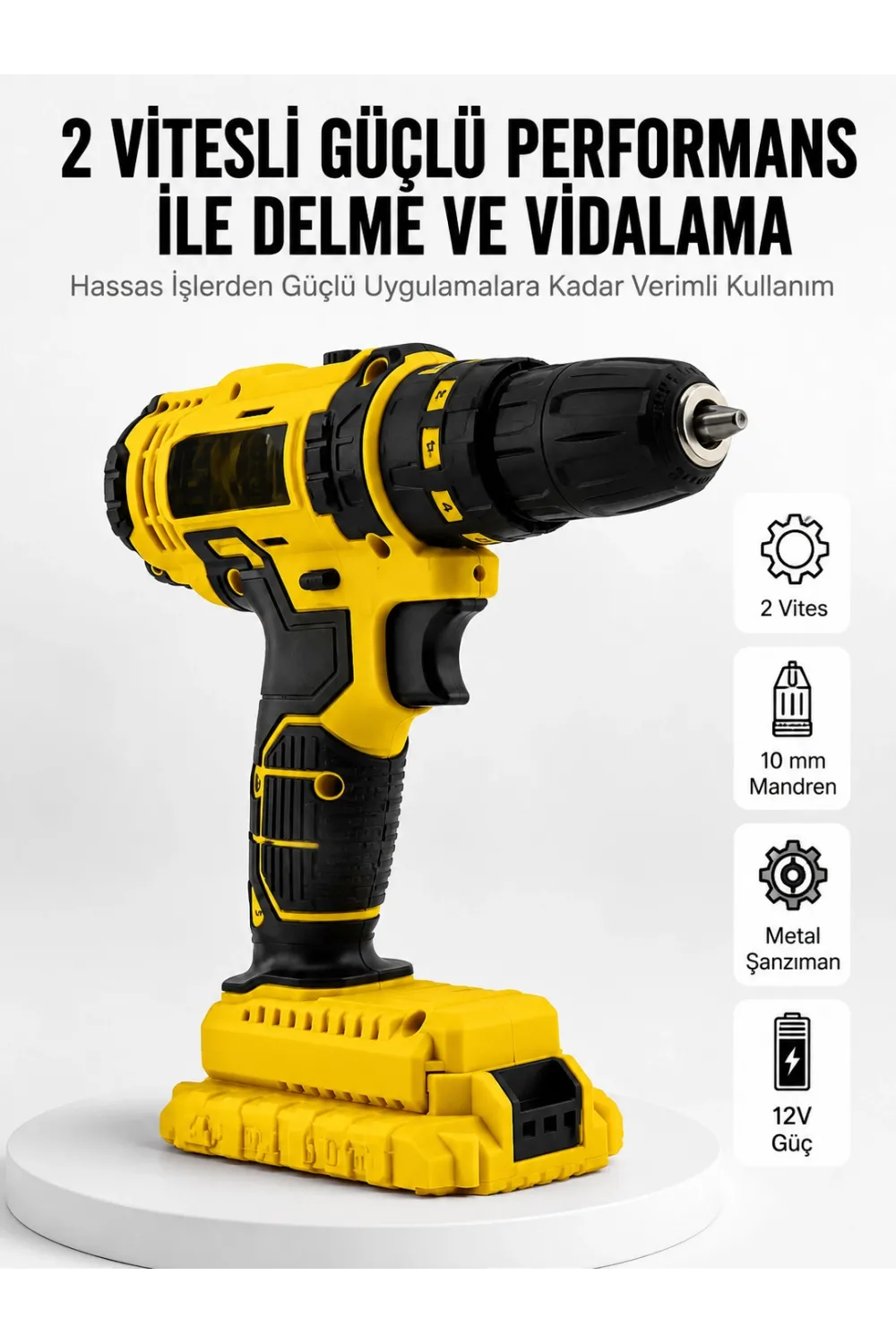Matkap Seti 24 Parça Çift Bataryalı Darbeli Led Işıklı Vidalama