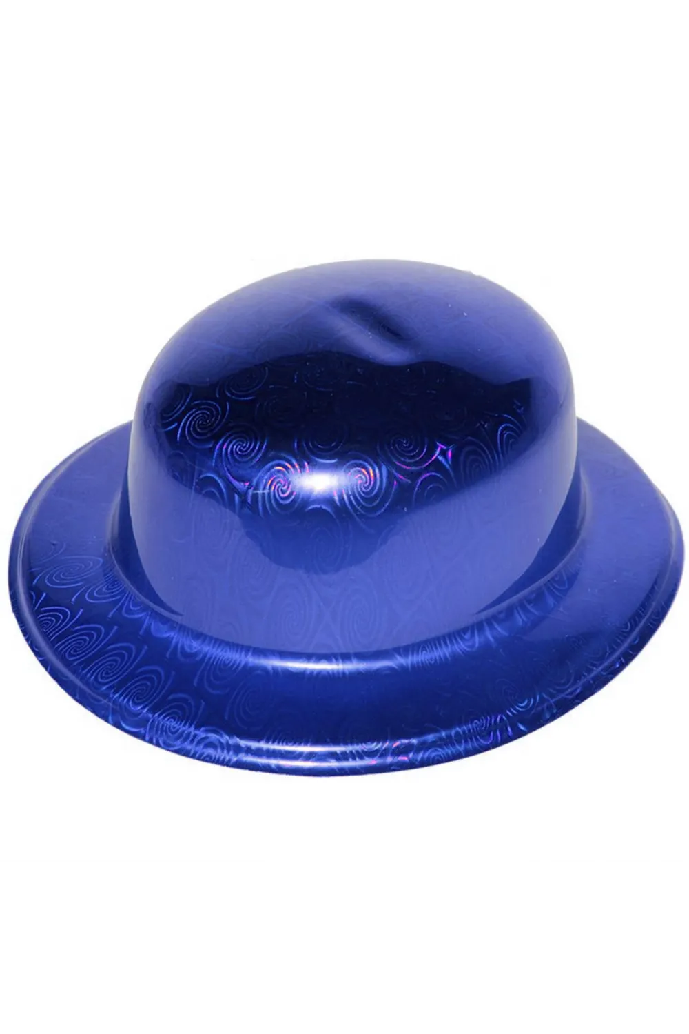 Mavi Renk Hologramlı Plastik Yuvarlak Melon 27x24 cm